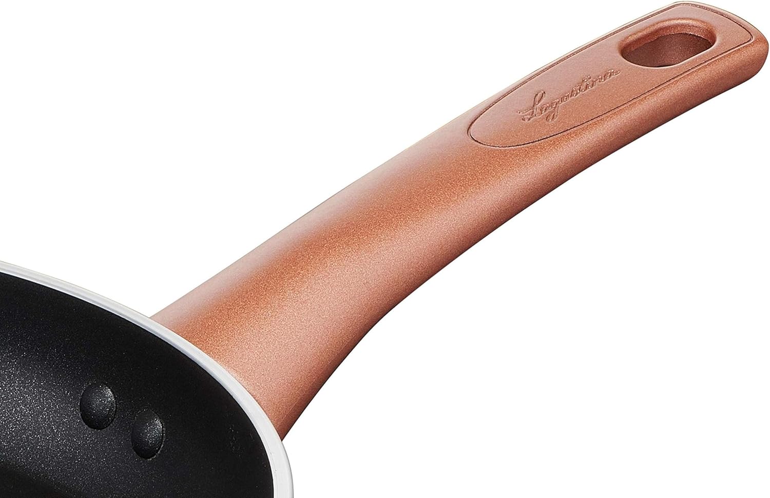 Detalle 2 de Lagostina Ramata Casseruola Fonda antiaderente in alluminio Ø 14 cm effetto rame con Thermo-Signal