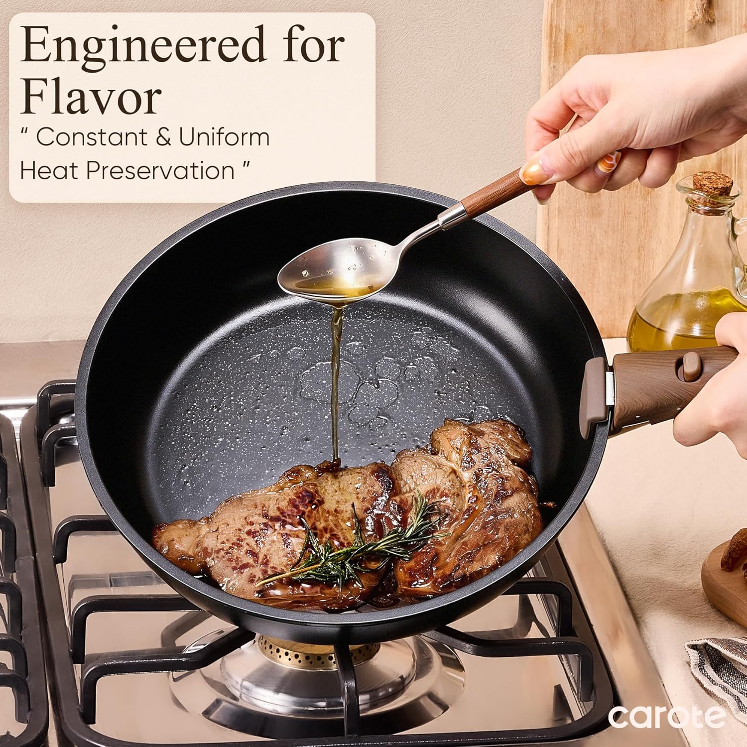 Thumbnail 5 de CAROTE 19pcs Detachable Handle Cookware Set