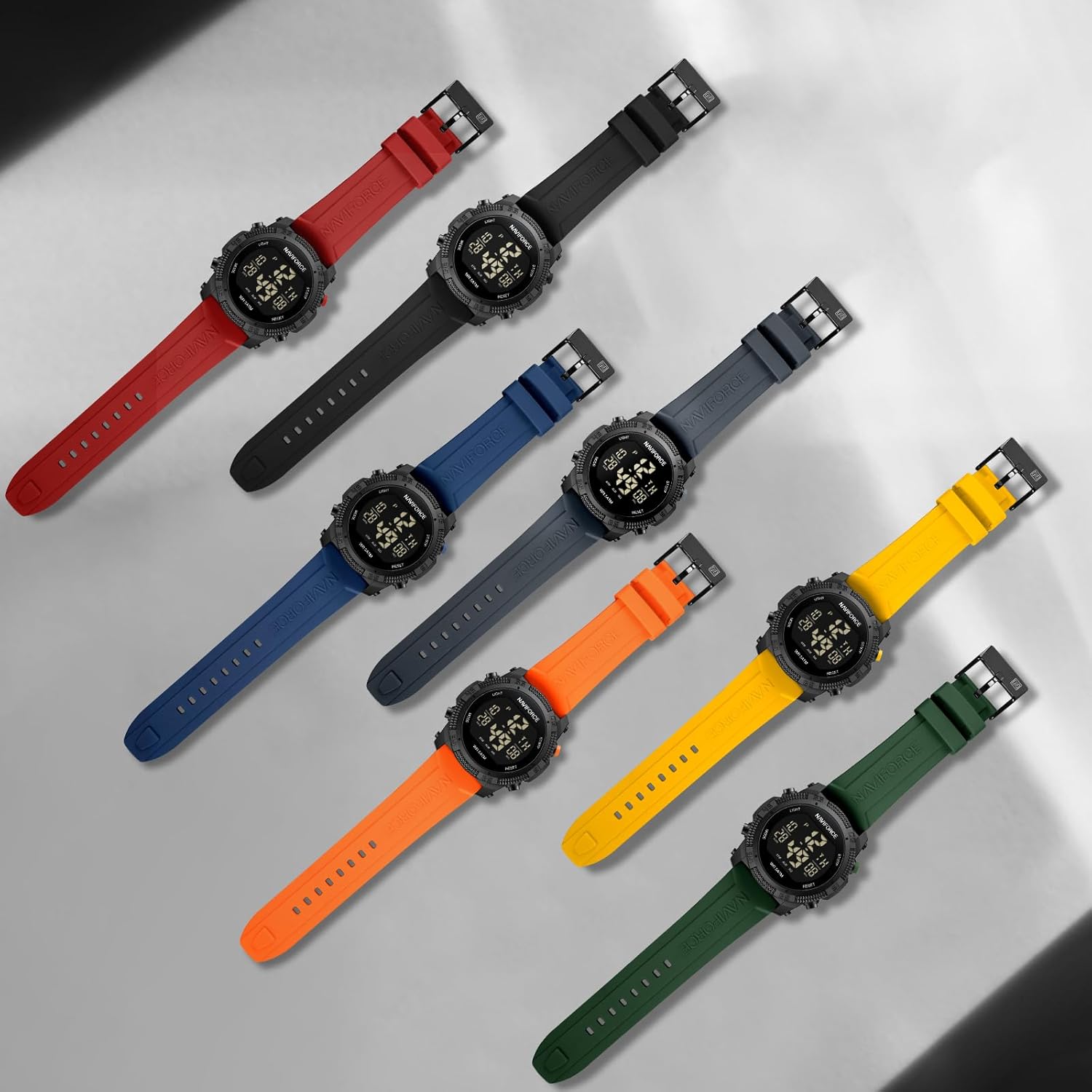 Thumbnail 5 de Naviforce Orologio digitale sportivo impermeabile con cronometro e allarme – cronometro, data e supporto comfort