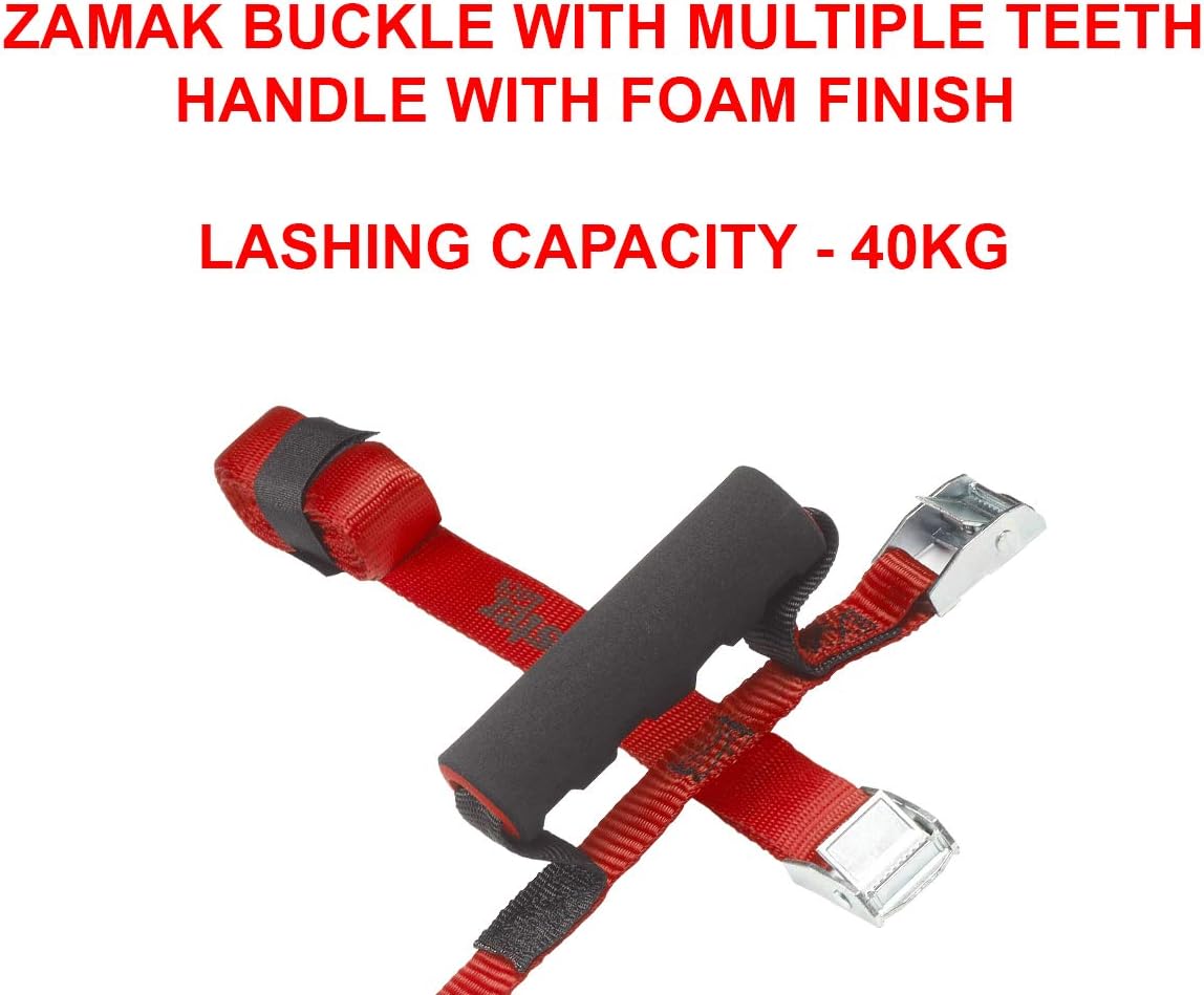 Thumbnail 2 de Master Lock 3126EURDAT: 2 sangles avec boucle et poignée de portage, rouge (2,50 m + 5,5 m) – 40 kg