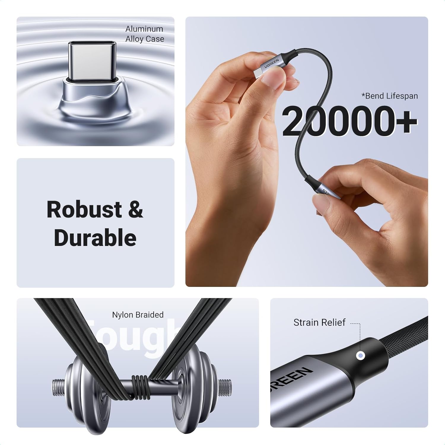 Thumbnail 5 de UGREEN USB-C to 3.5mm Jack 2 Pack DAC Hi-Fi Stereo Audio Adapter (Silver)