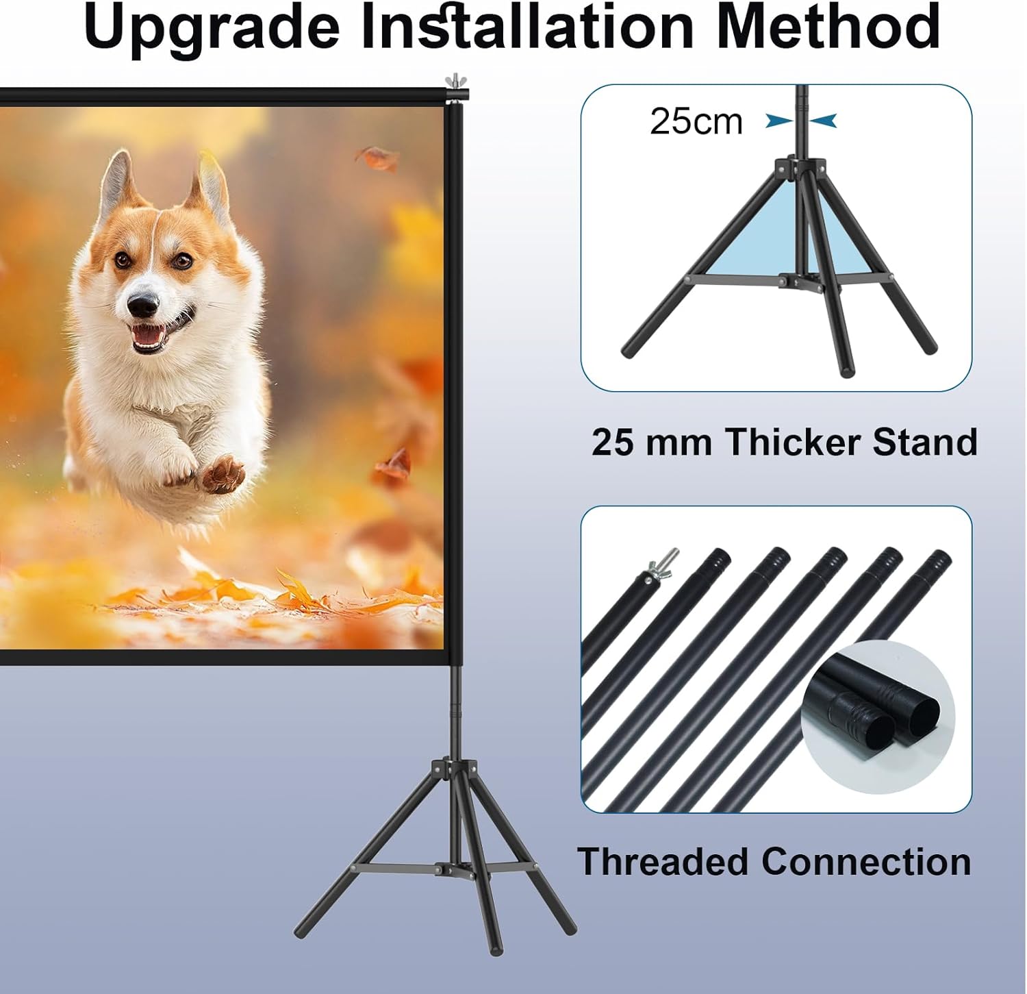 Thumbnail 6 de Wootfairy 120-inch Portable Foldable Projector Screen with Stand (16:9, 4K HD-ready)