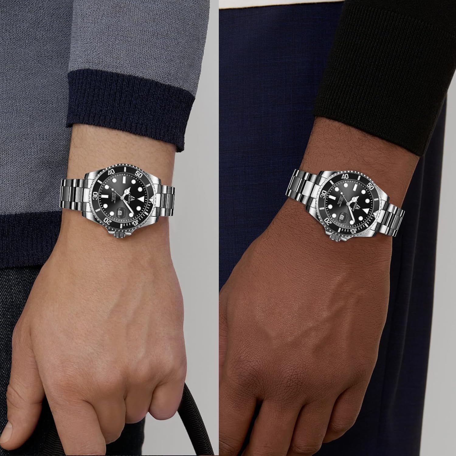 Thumbnail 3 de LN LENQIN Herren Uhr Analog Quarz mit Datum