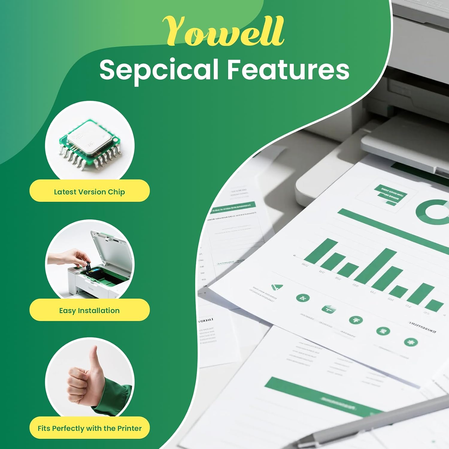 Detalle 2 de Yowell T0715 Multipack 10x Druckerpatronen