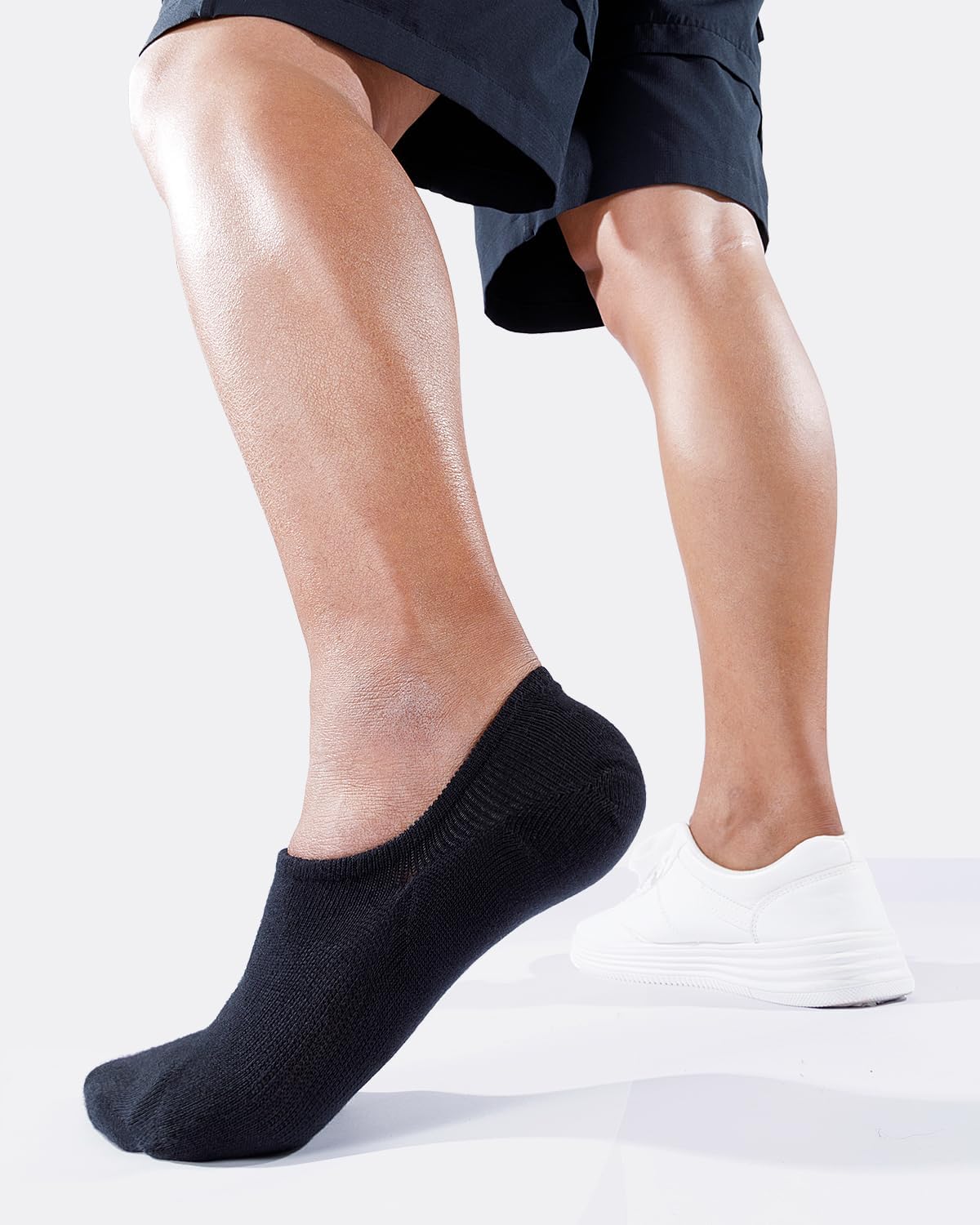 Thumbnail 1 de IDEGG No Show Socks for Men (Low Cut, Ankle Short) with Non-Slip Grip — 6-Pair Pack