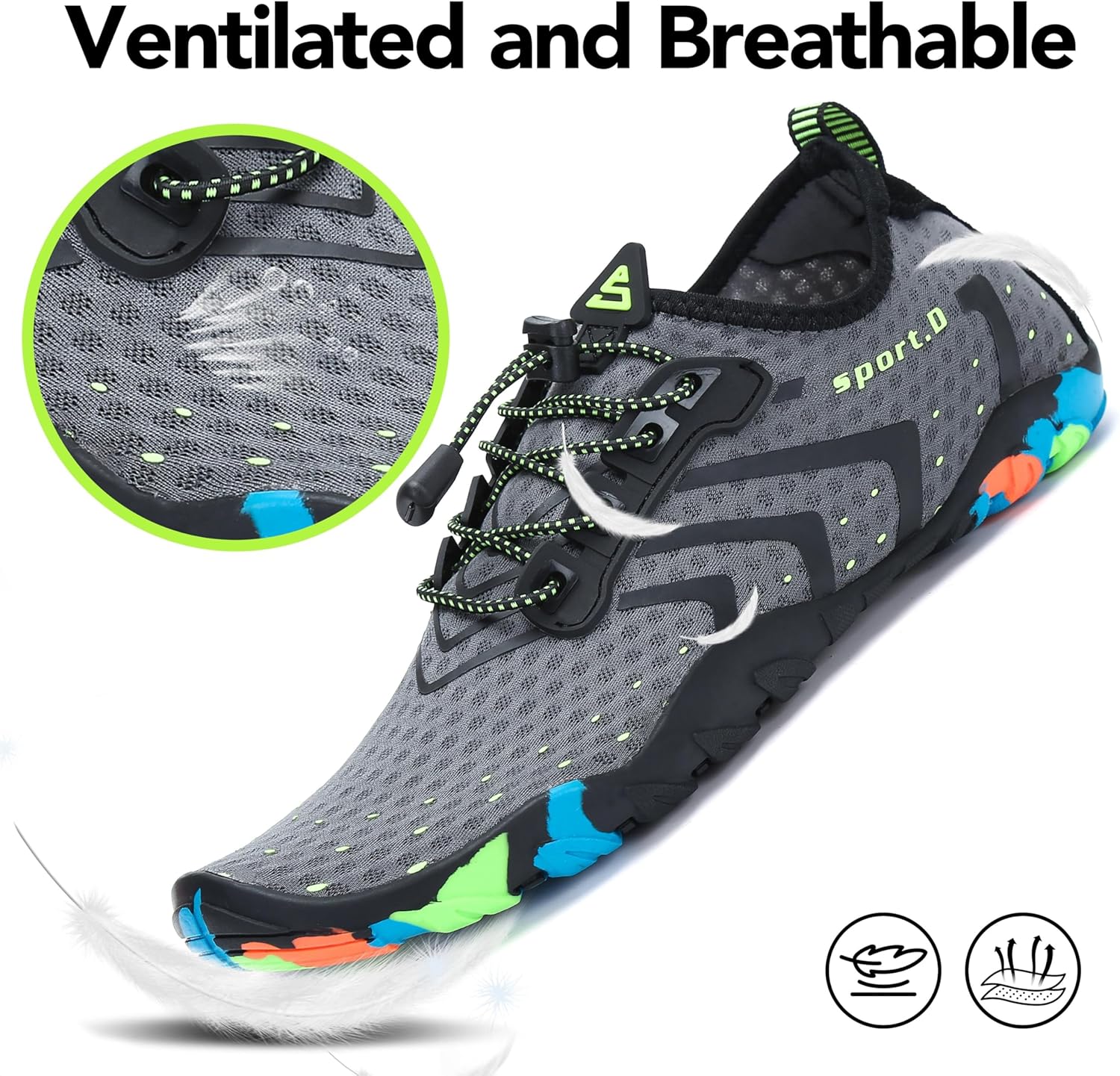 Thumbnail 1 de SAGUARO Badeschuhe Strandschuhe Aquaschuhe – Wasserschuhe für Damen, Herren und Kinder, Größe 35–48