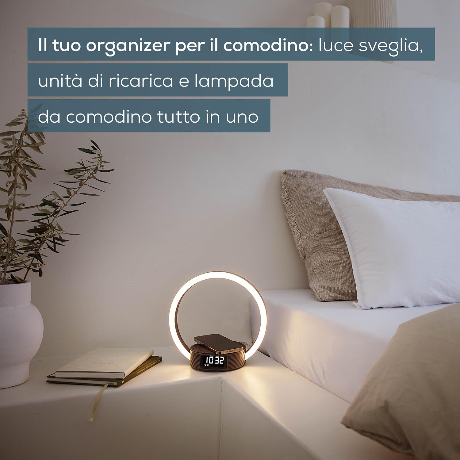 Detalle 2 de Beurer WL 65 Luce Sveglia con Ricarica Wireless 10 W