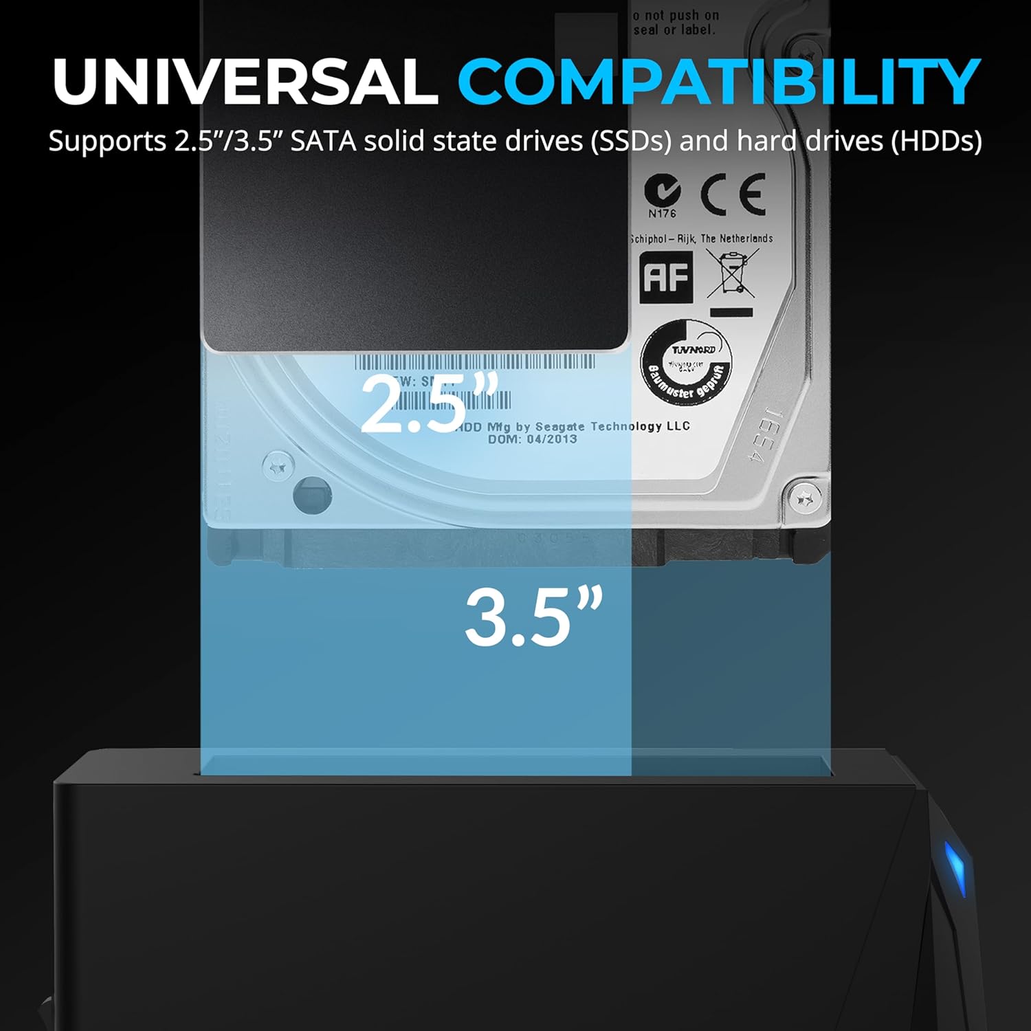 Thumbnail 2 de SABRENT USB-C 2.5/3.5 inch SATA Docking Station DS-UC1B