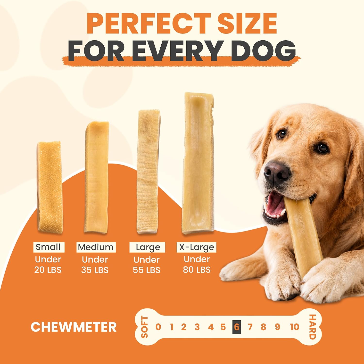 Detalle 2 de The Safe Dog Chew Company Large Himalayan Yak Cheese Chews, 4-Count