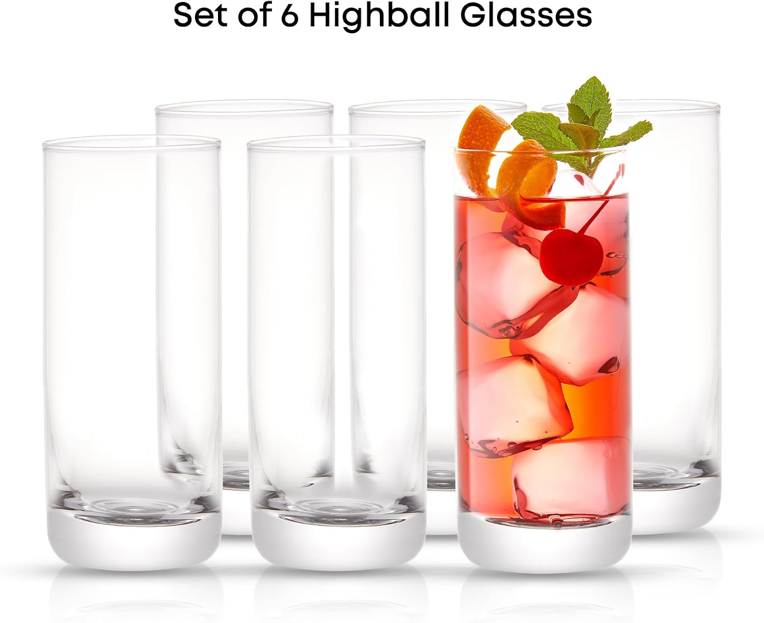 Thumbnail 2 de JoyJolt Faye 13oz Highball Glass 🍹