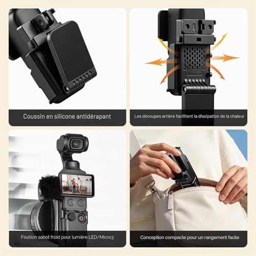 Thumbnail 7 de AMAZEAR Support magnétique pour DJI Osmo Pocket 4P/4/3 – Noir