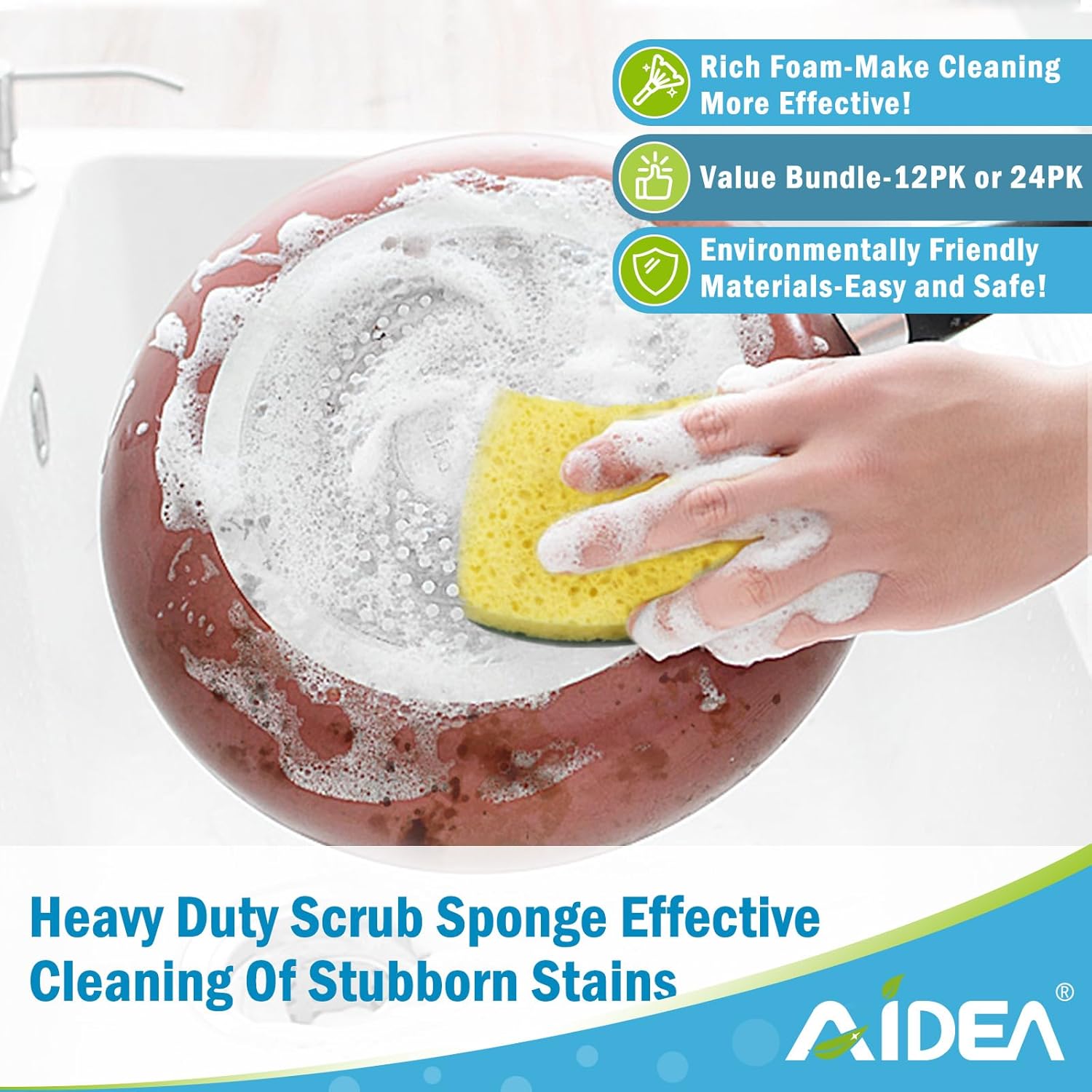 Thumbnail 4 de AIDEA Kitchen Sponges, 24-Count