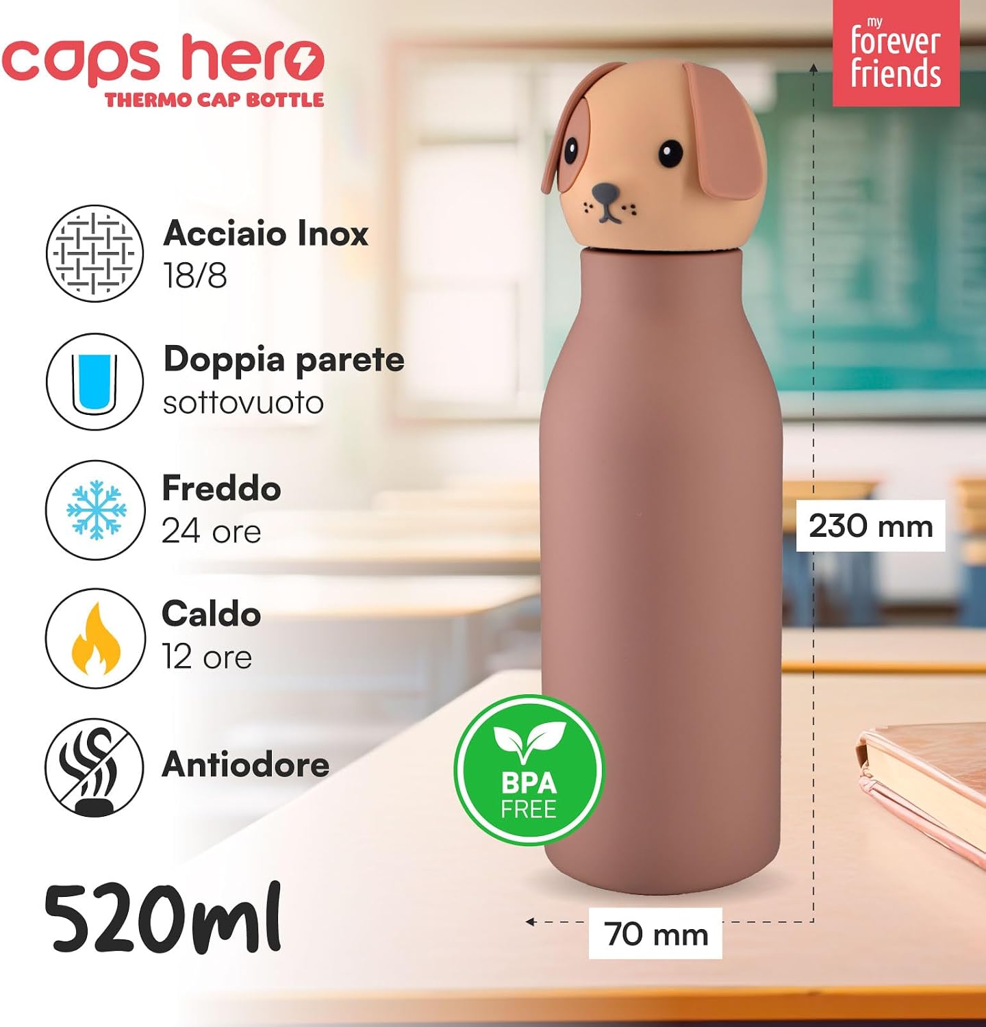 Detalle 2 de CapsHero Duke Borraccia 520ml