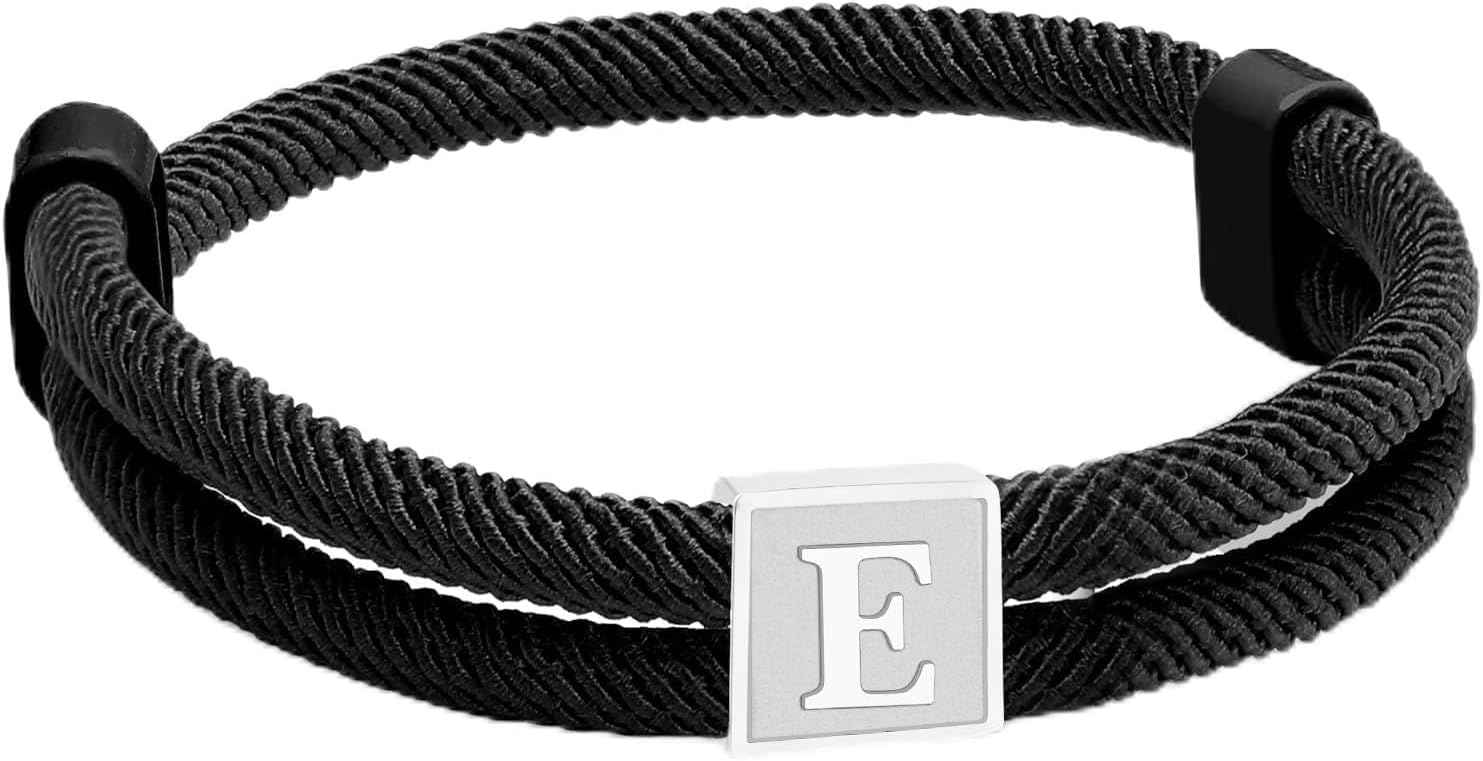 Detalle de Esmoly bracciale in corda con iniziale