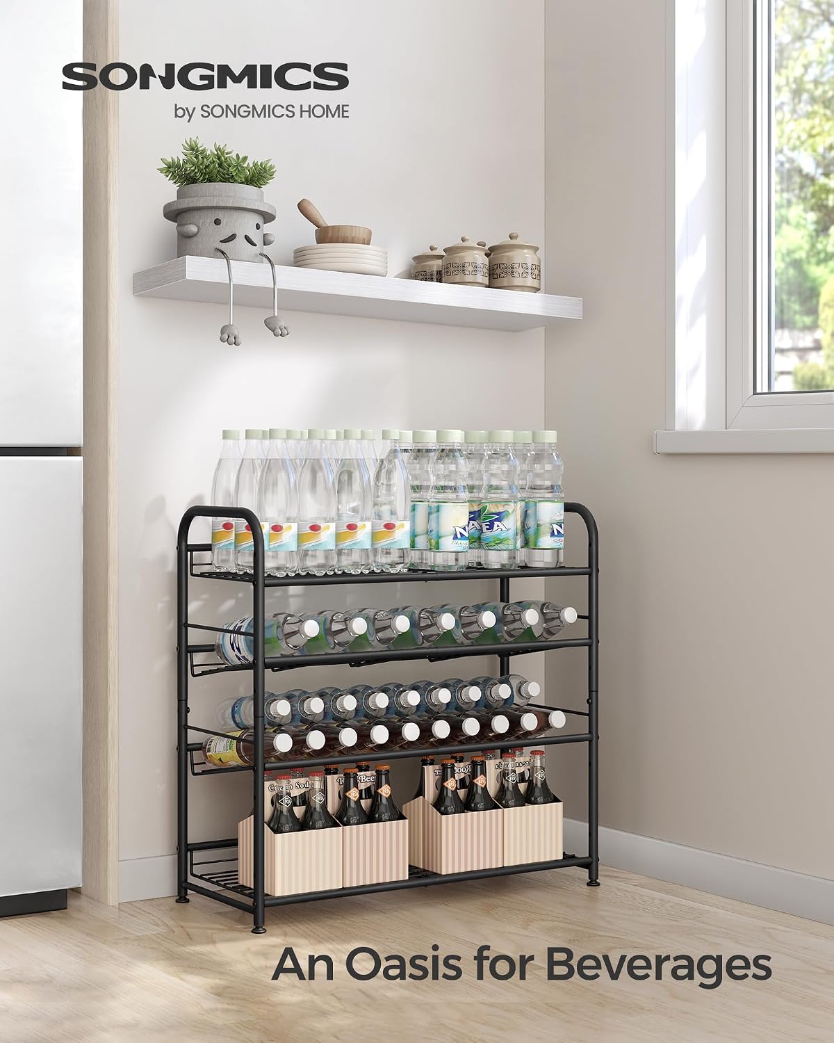 Thumbnail 6 de SONGMICS Metal Shoe Rack, 4-Tier
