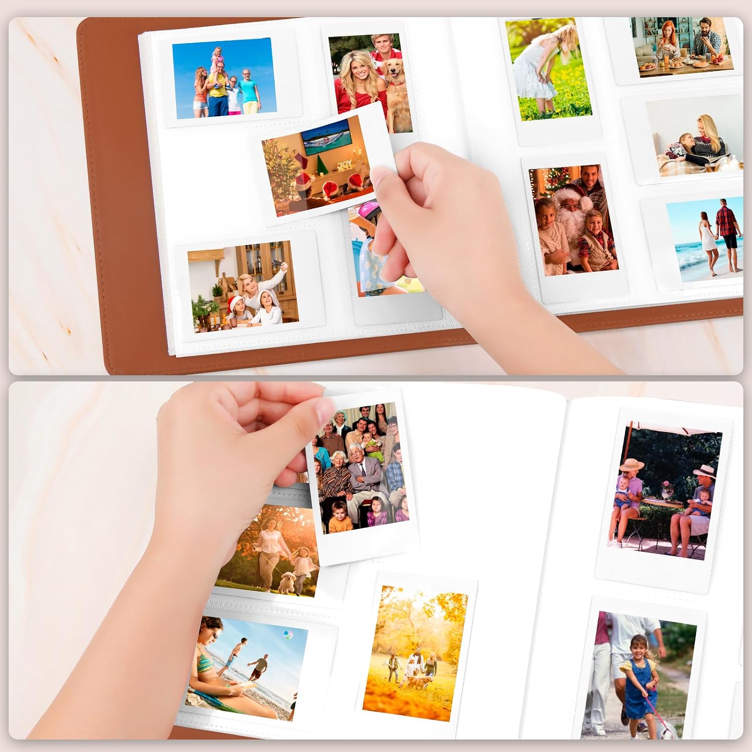 Detalle 2 de Instax-/Polaroid-Fotoalbum für Sofortbilder (360 Fotos) – kompatibel mit 86×54 mm