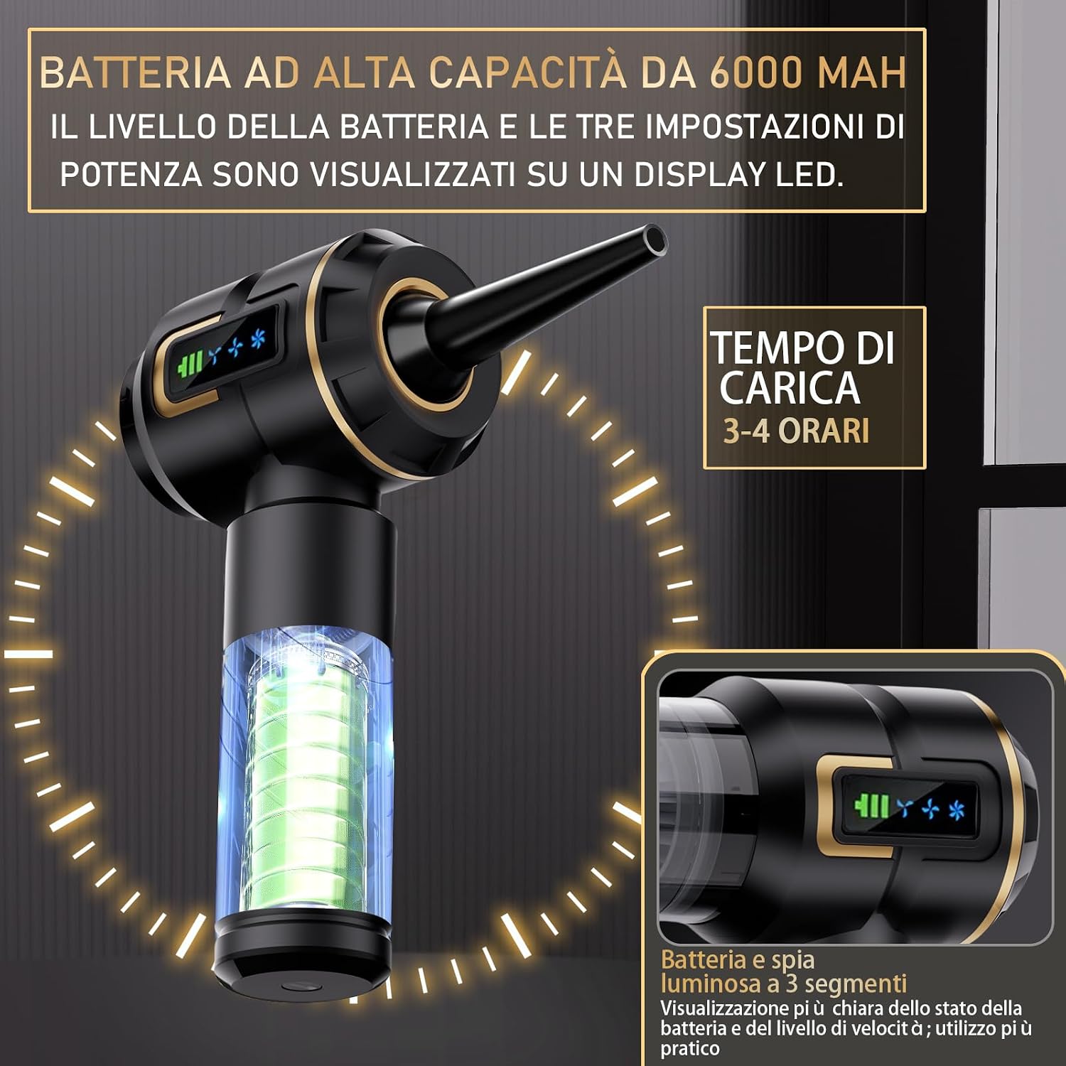 Thumbnail 6 de Lyiazsoy Aspirapolvere senza fili per auto: potenza, versatilità e praticità per spazi ristretti