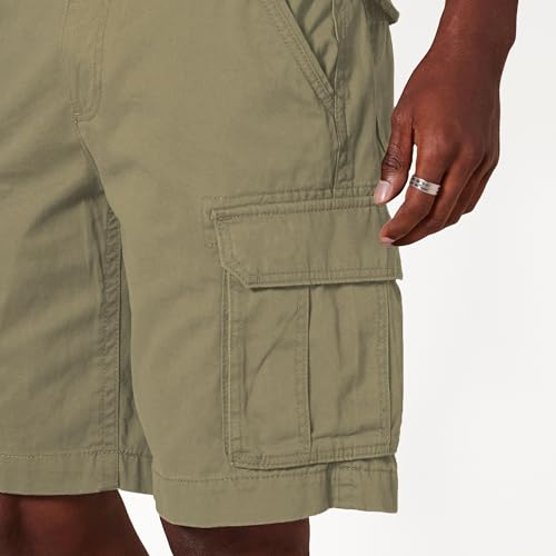 Detalle de Amazon Essentials Pantalones Cortos Cargo de Corte Clásico para Hombre (25 cm) en Marrón Caqui, 40W