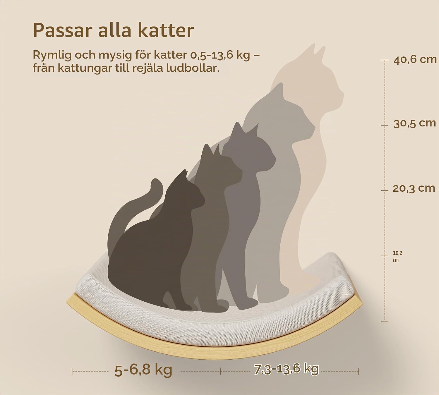 Detalle 2 de PELUOMOZ YM475-SET YELLOW-H-1+ kattväggsmöbel med skumkudde och sisalsteg