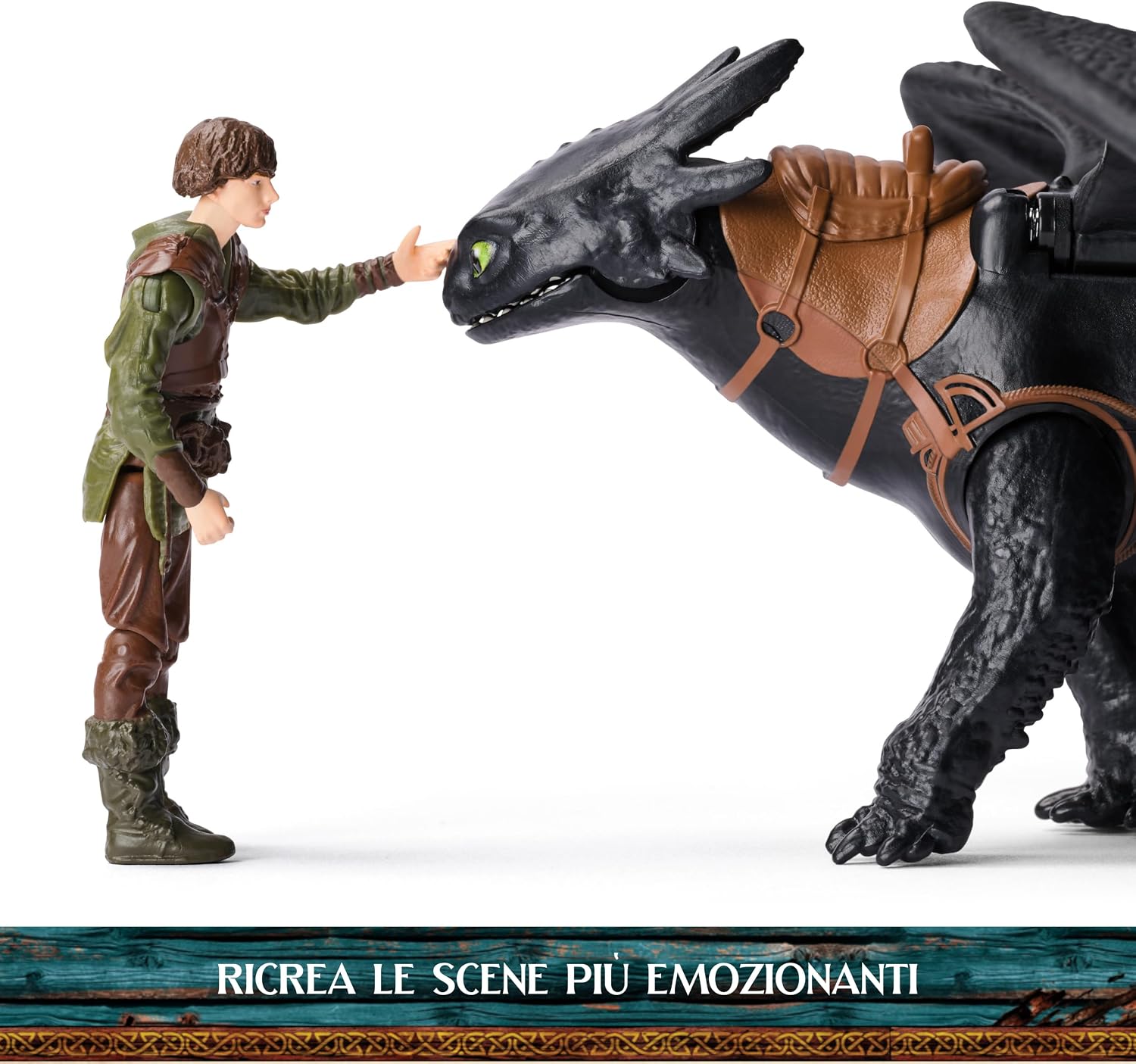 Detalle 2 de DreamWorks Dragons: Dragon Trainer – Drago Vichingo con Hiccup e Sdentato (4+ anni)