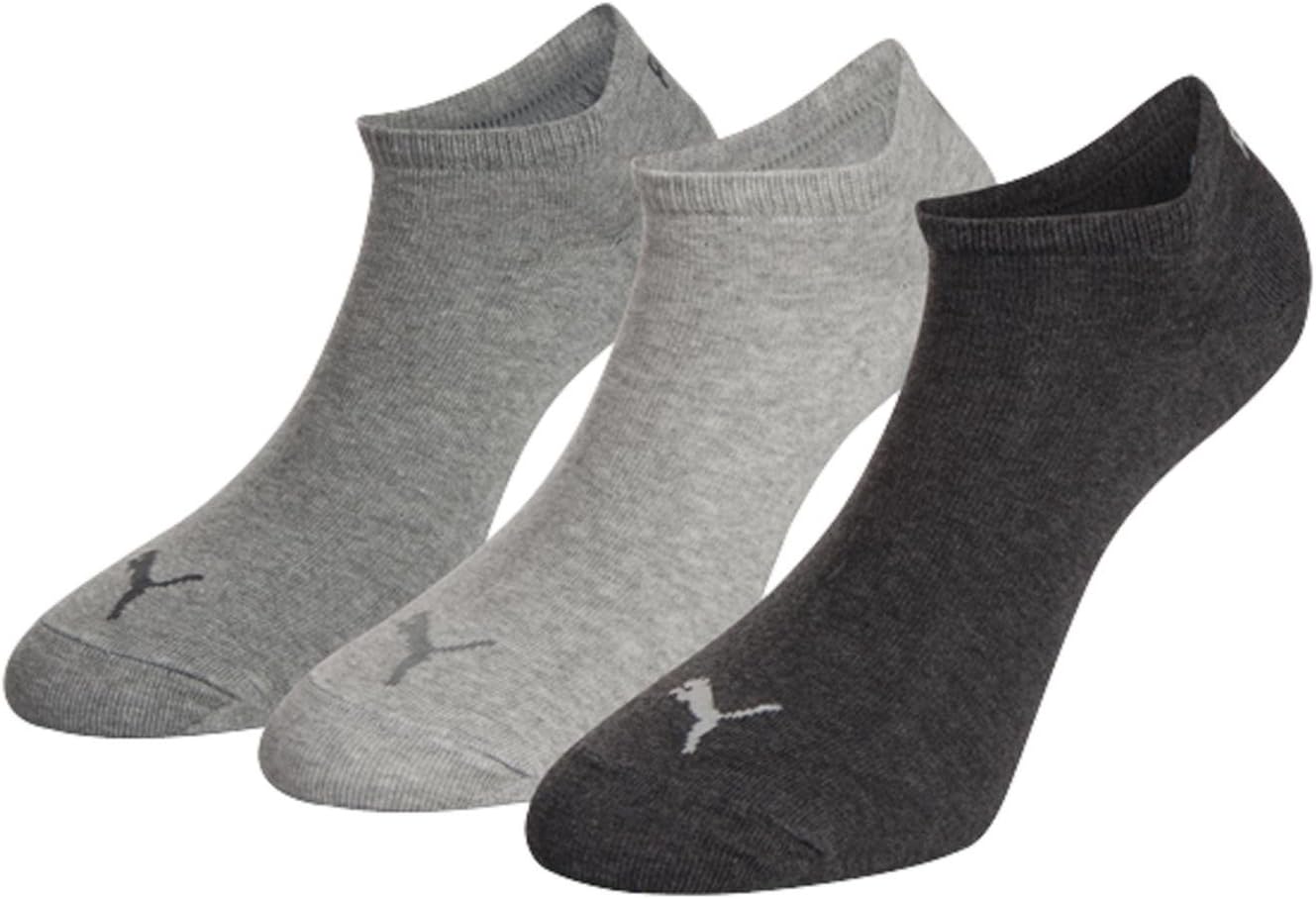 Detalle de PUMA Unisex Sneaker Plain Sock (3er Pack) – flachnahtige Zehennaht, weiche Baumwolle