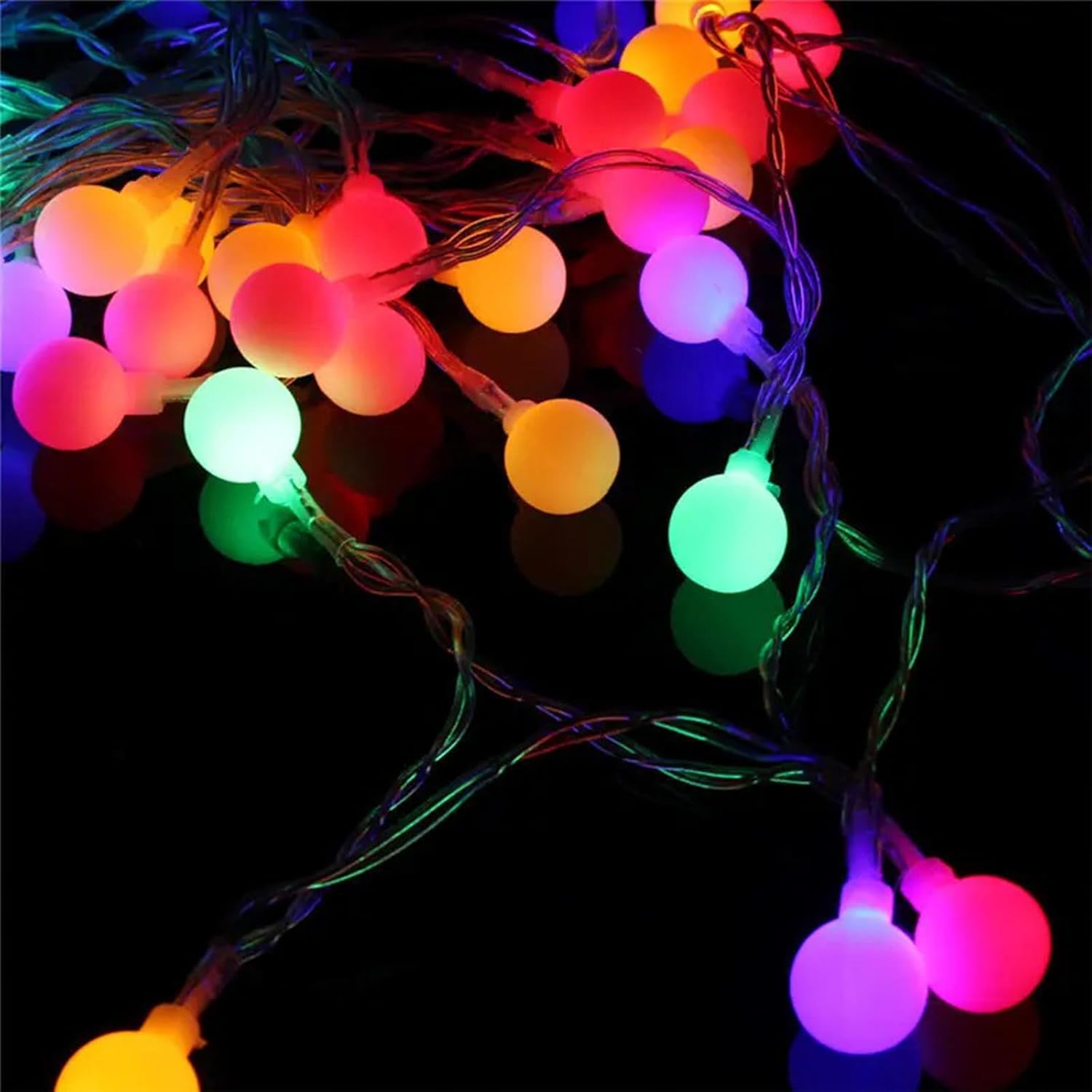 Thumbnail 2 de ENLACE LED Kugel-Lichterkette 4 m, 40 bunte LEDs – batteriebetrieben