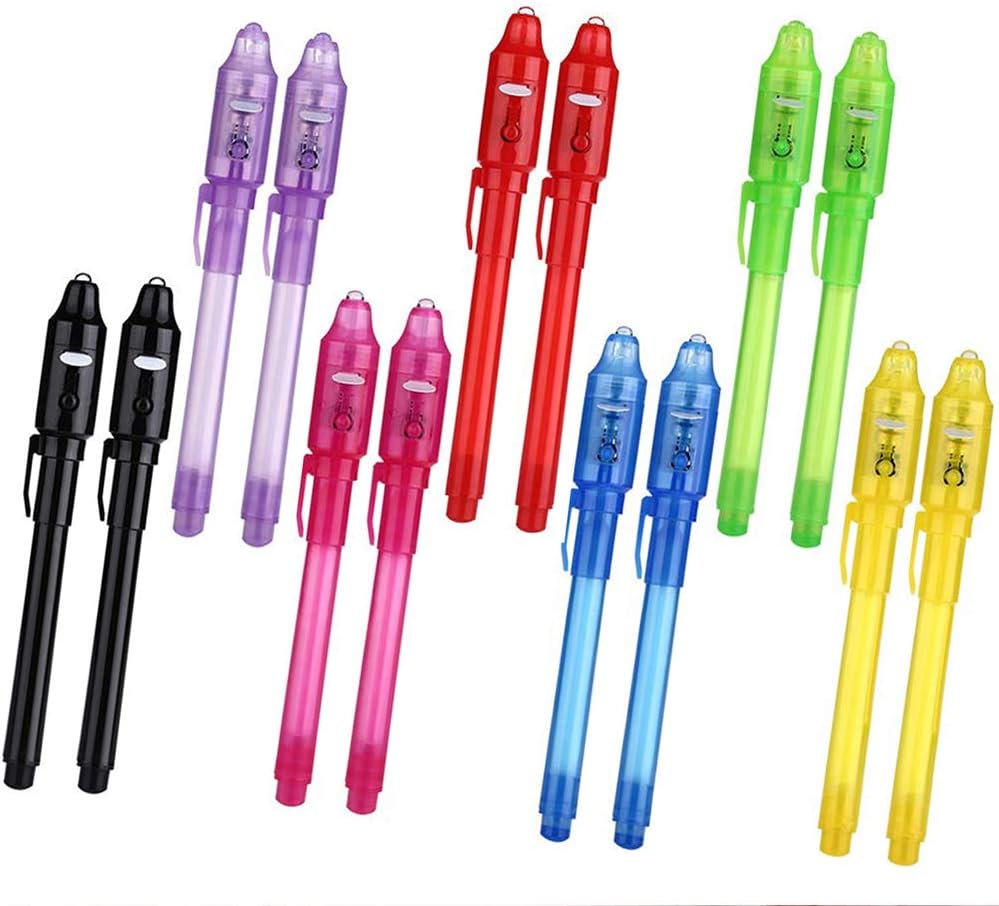 Detalle de Invisible Ink Pens with UV Lights, 14-Pack