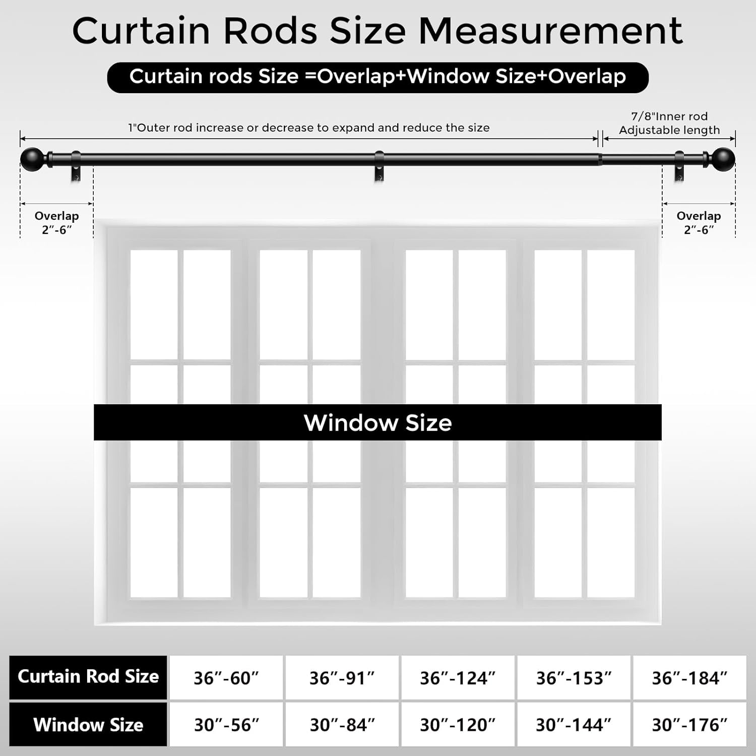 Thumbnail 5 de Wolistsa 48-84 in Curtain Rod ๐ช