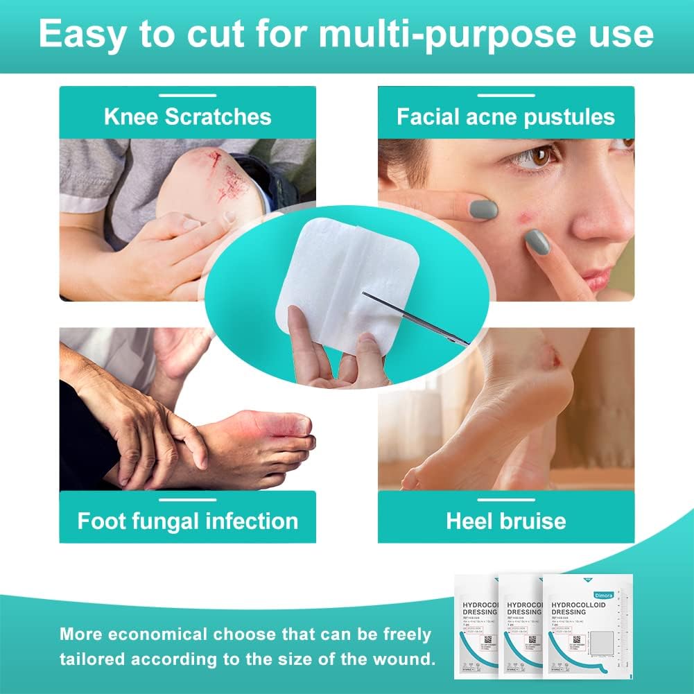 Thumbnail 4 de Dimora Hydrocolloid Dressing – Waterproof, Self-Adhesive Wound Patches (7.5cm x 7.5cm) – 10 Pack