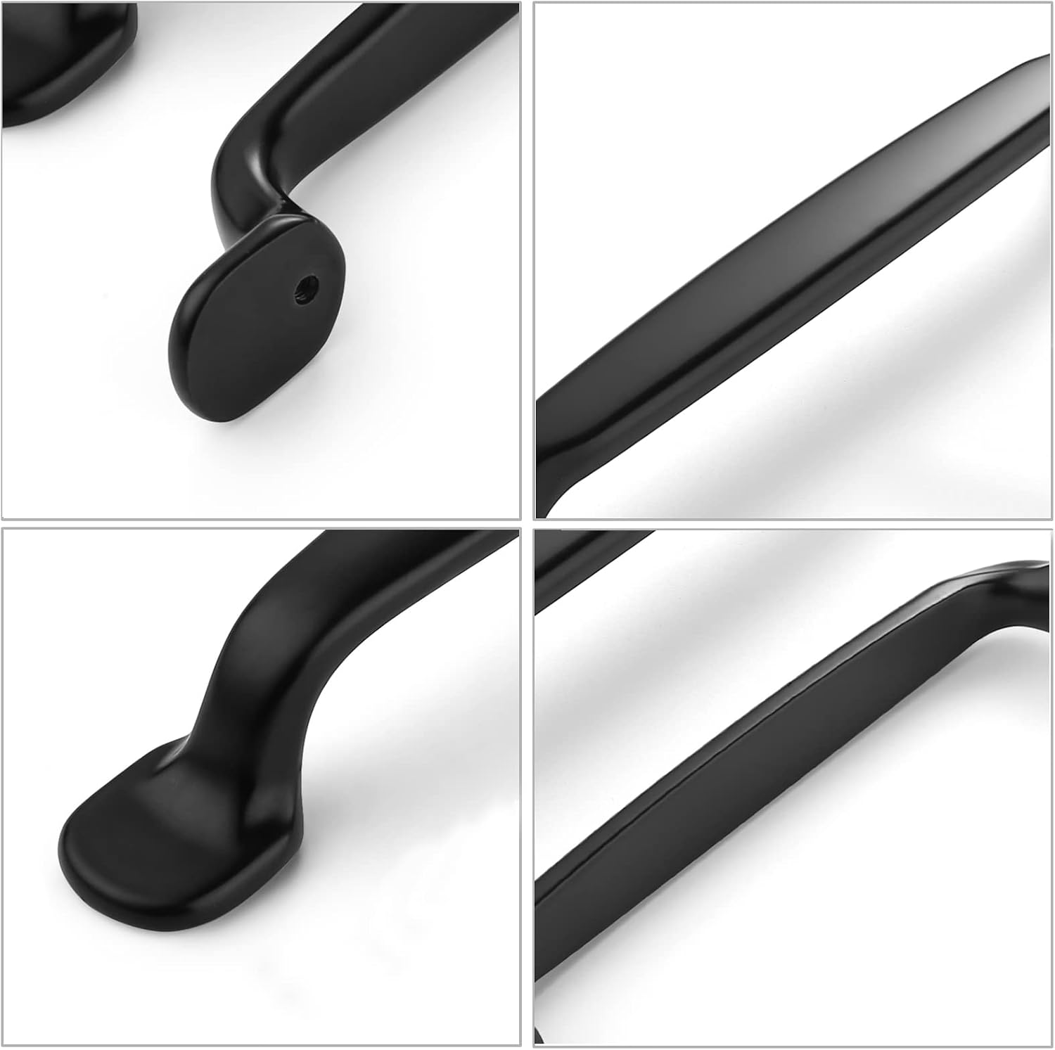 Thumbnail 5 de FURNIWARE 12-Pack Matt Black Kitchen Cupboard Handles – 96mm Hole Centre, Zinc Alloy, 3 Inch (75mm) Screws Included