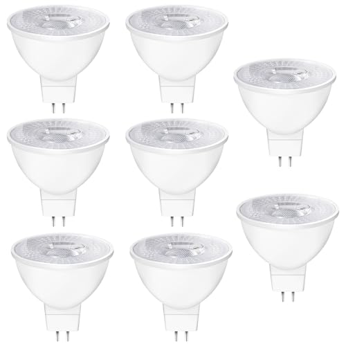 Detalle de YIIFELL Bombilla LED GU5.3 MR16 12V 5W – 550 lm, 2700K, Pack de 8