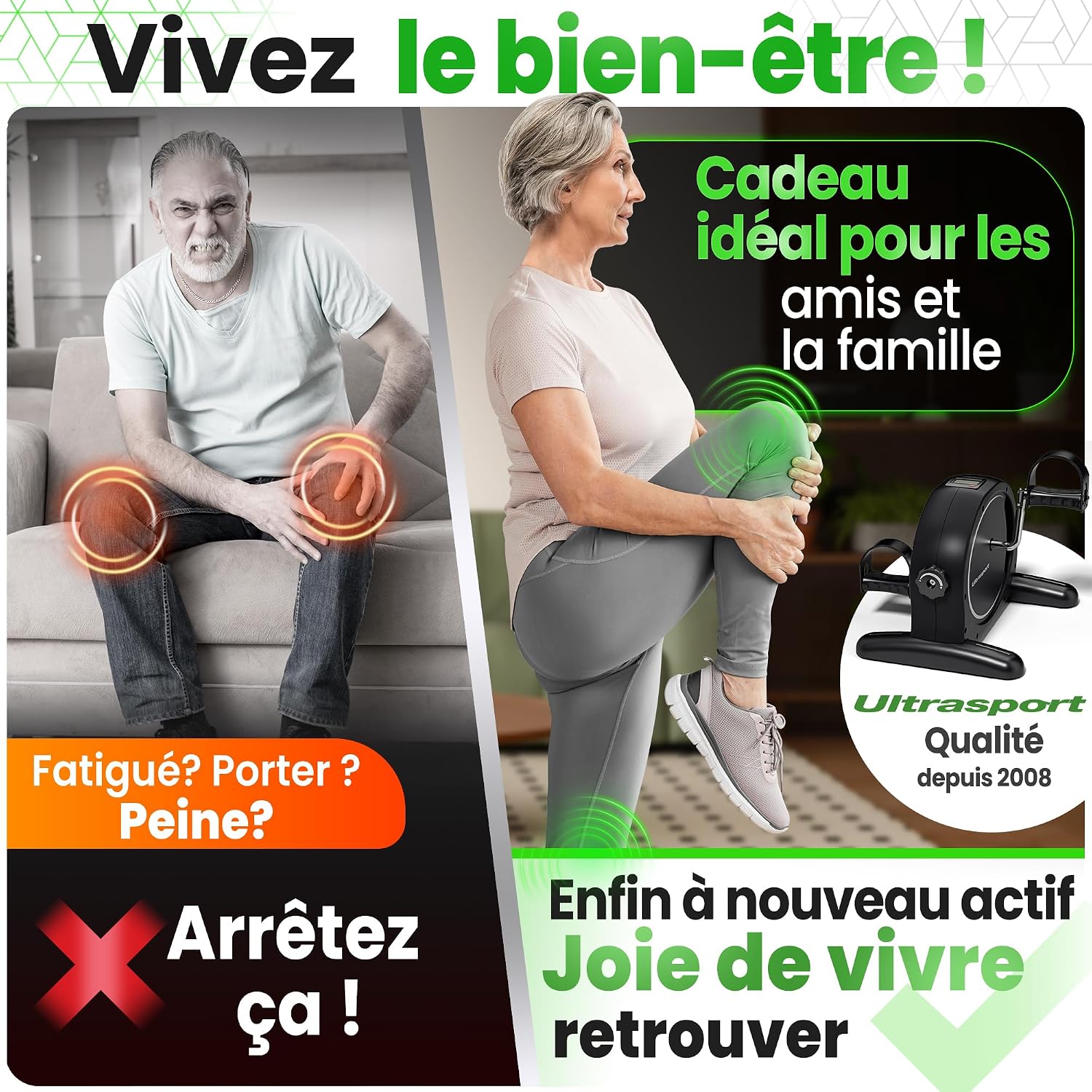 Detalle de Ultrasport pédalier LCD, résistance ajustable