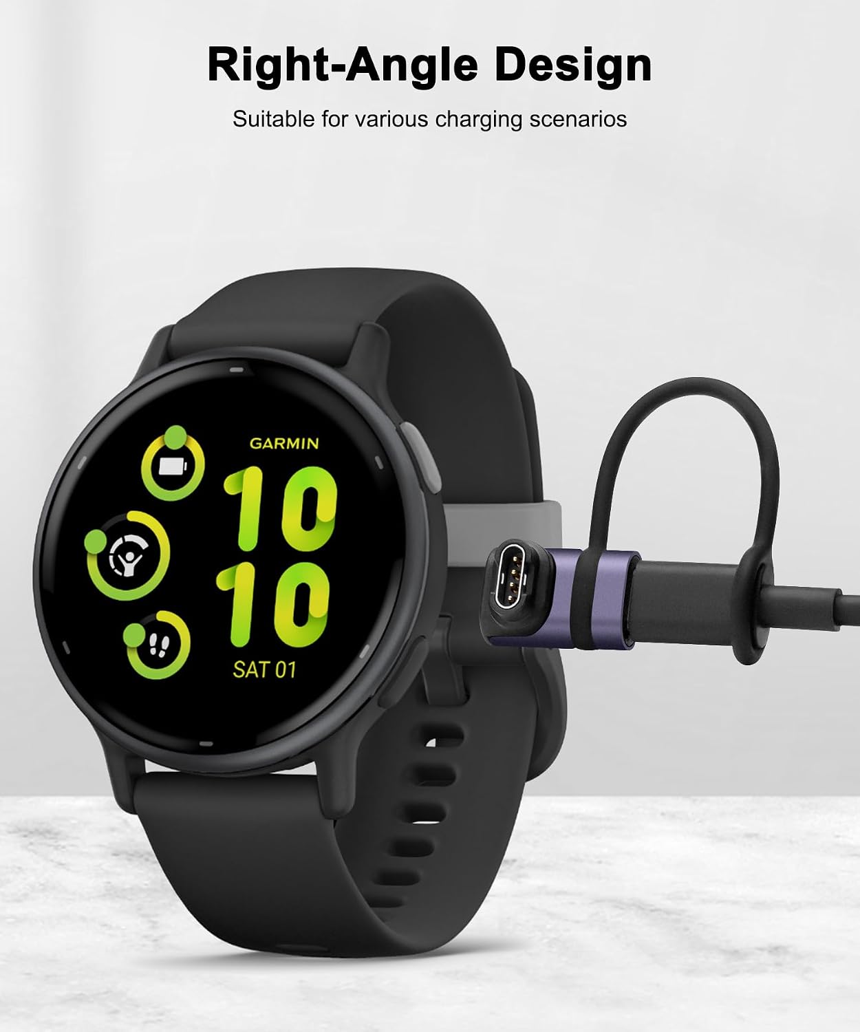 Detalle 2 de Seminer lanyard-c-gamin-purple Watch Charger Adapters, 2-Pack USB-C