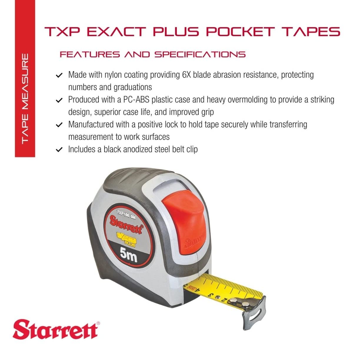 Detalle 2 de Starrett KTXP106-5M-N Pocket Tape
