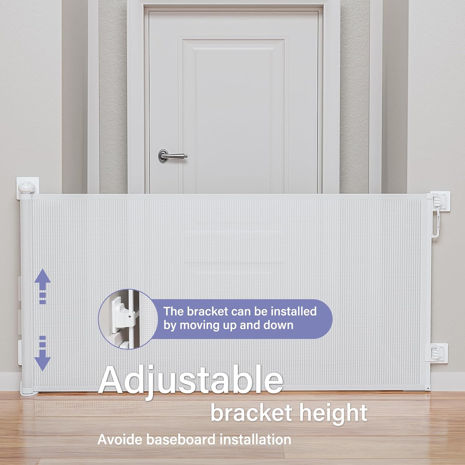 Detalle 2 de PRObebi SG023 Retractable Baby Gate, 52-Inch Width, 34-Inch Height