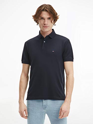 Detalle 2 de Tommy Hilfiger Maglietta Polo Maniche Corte Uomo 1985 Regular Fit Blu Desert Sky XX L