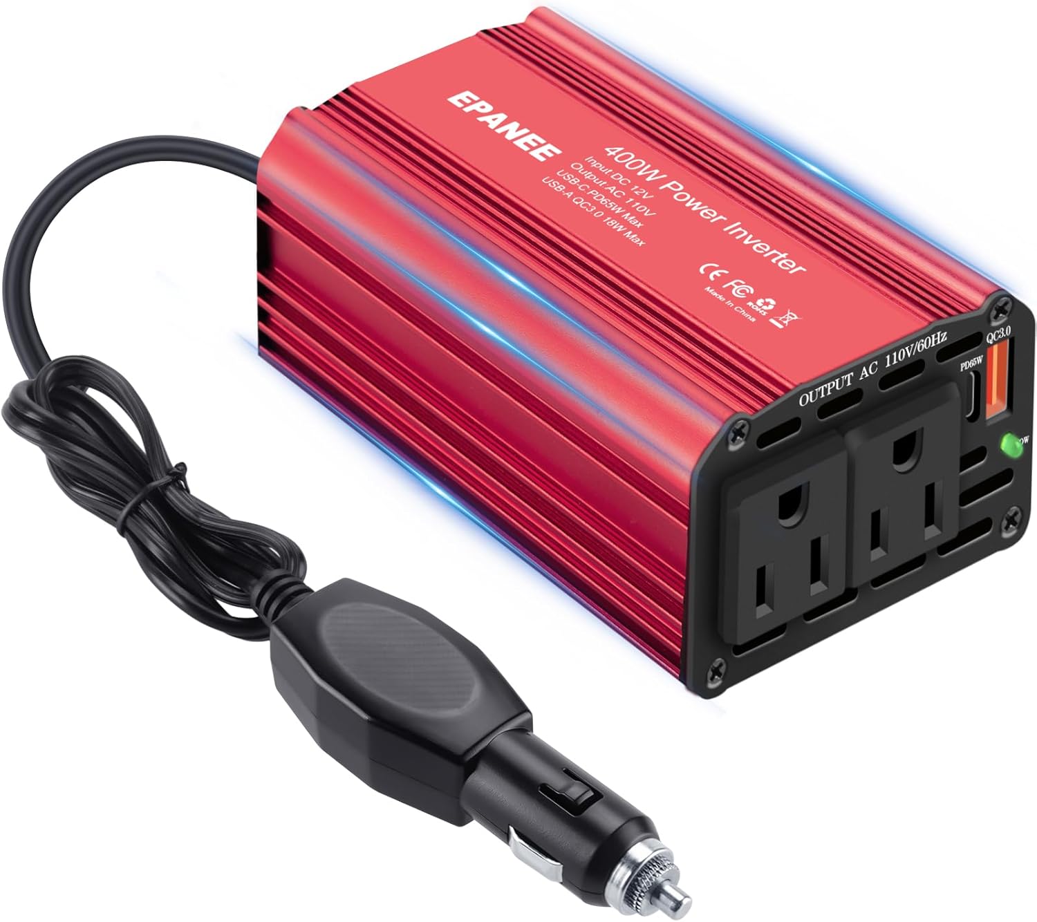 Detalle de 400W Car Power Inverter 12V 🔌