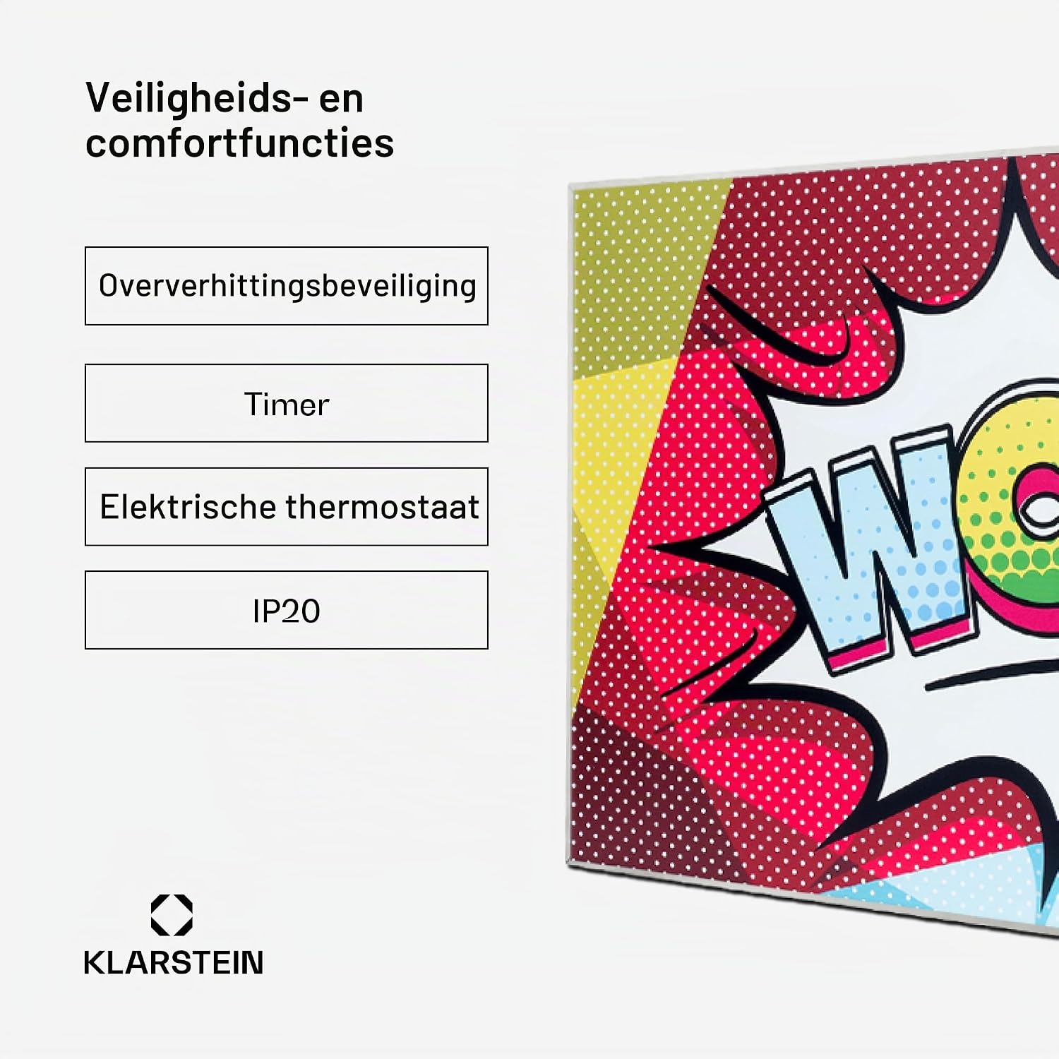 Detalle 1 de Klarstein infraroodverwarming 600 W met thermostaat en IP54