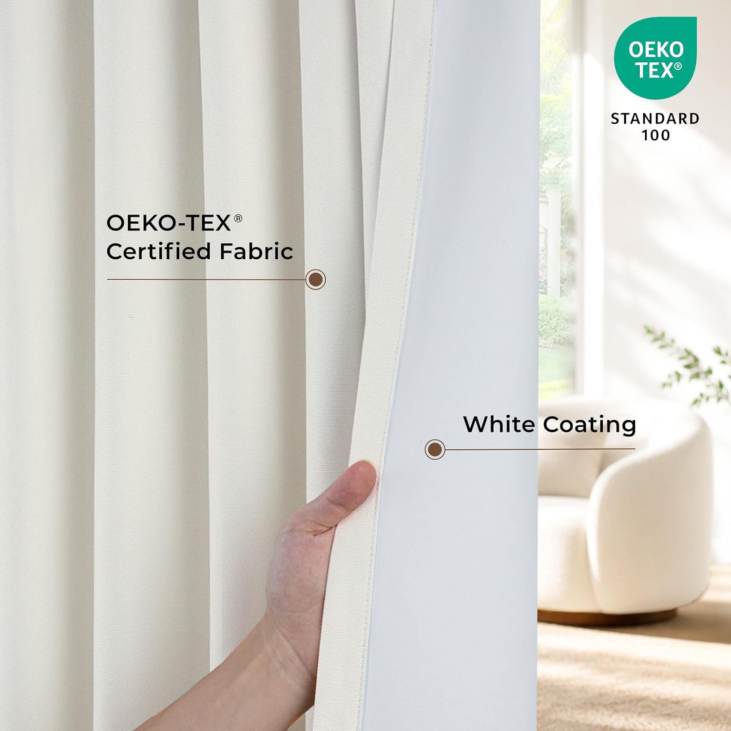 Detalle 1 de INOVADAY Blackout Curtains, 84-Inch