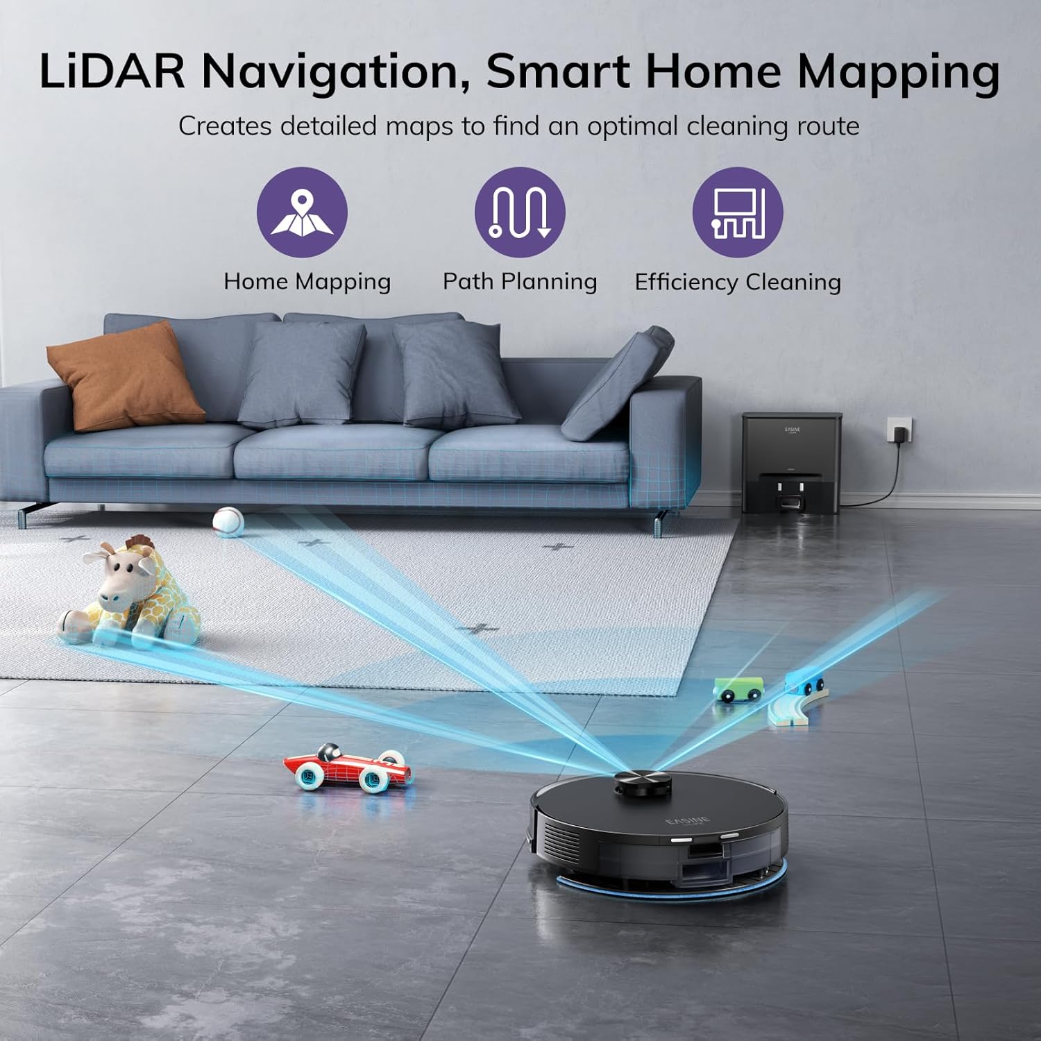 Thumbnail 1 de EASINE S20 Robot Vacuum Cleaner and Mop with Self-Empty Station