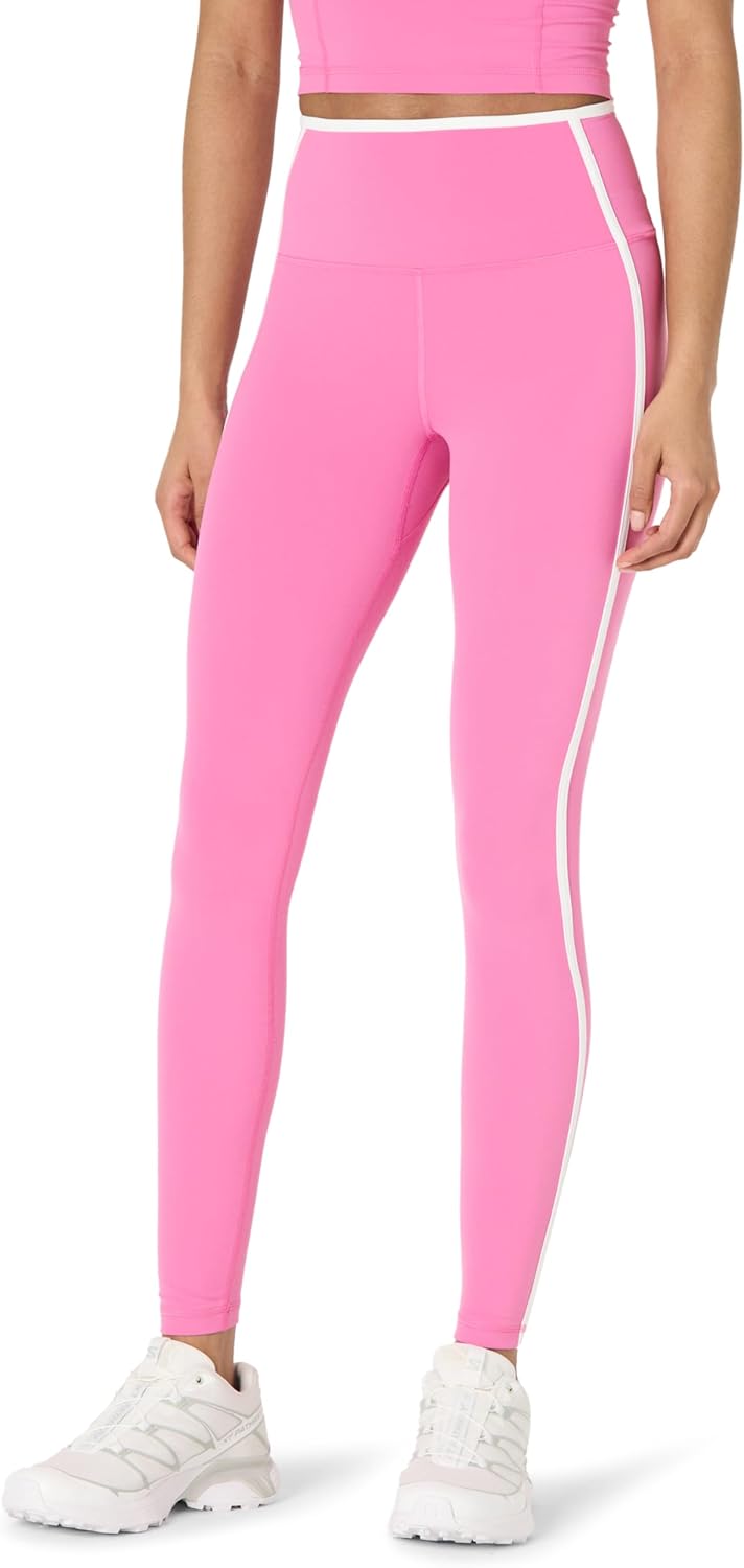 Amazon Essentials Women's Active FormFlex Buttery Soft High Waist Full Length Yoga Leggings with Contrast Trim