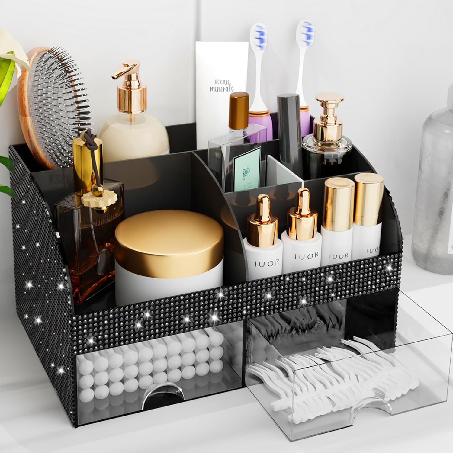 Thumbnail 6 de Makeup Organizer with Drawers (Pink, 2-Pack) – Compact Cosmetic Storage for Vanity and Countertop