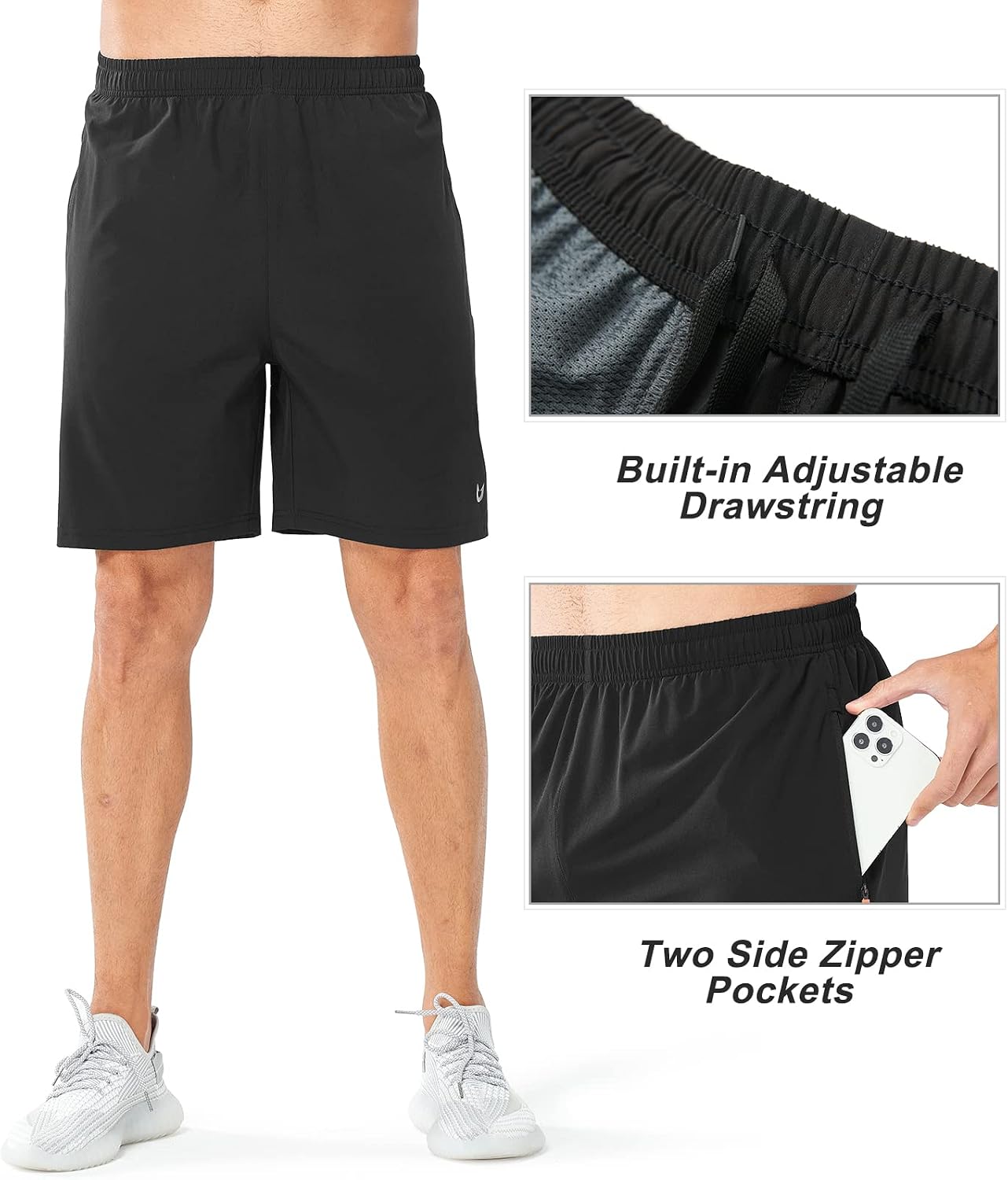 Detalle de NORTHYARD Men's Athletic Running Shorts 7
