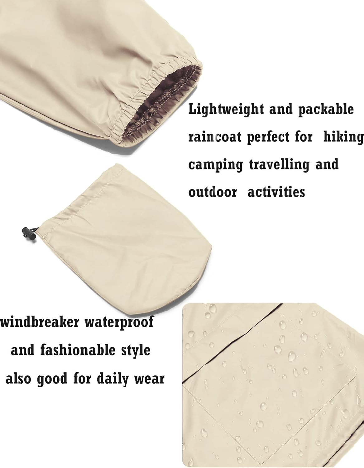 Detalle de Lomon Women's Waterproof Jacket: Lightweight, Packable Raincoat for Outdoor Escapes