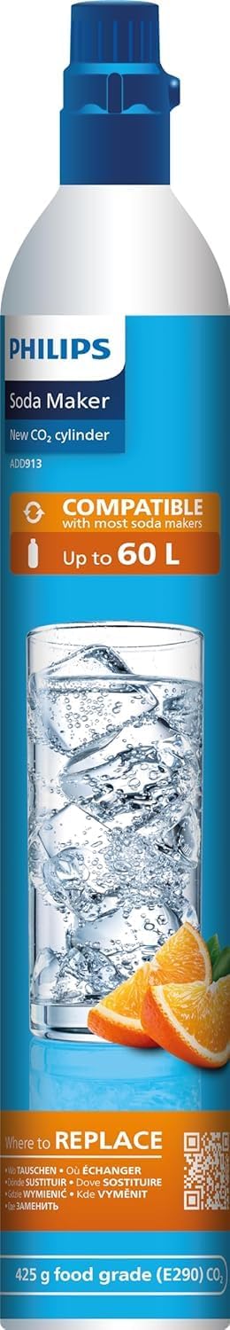 PHILIPS Cartouche de recharge ADD913 – Cylindre de réserve de CO2 (60 litres d’eau pétillante)
