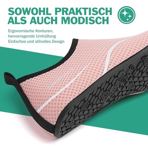 Thumbnail 2 de Sixspace Badeschuhe Damen Wasserschuhe Rosa, Größe 39 EU – rutschfest, schnell trocknend