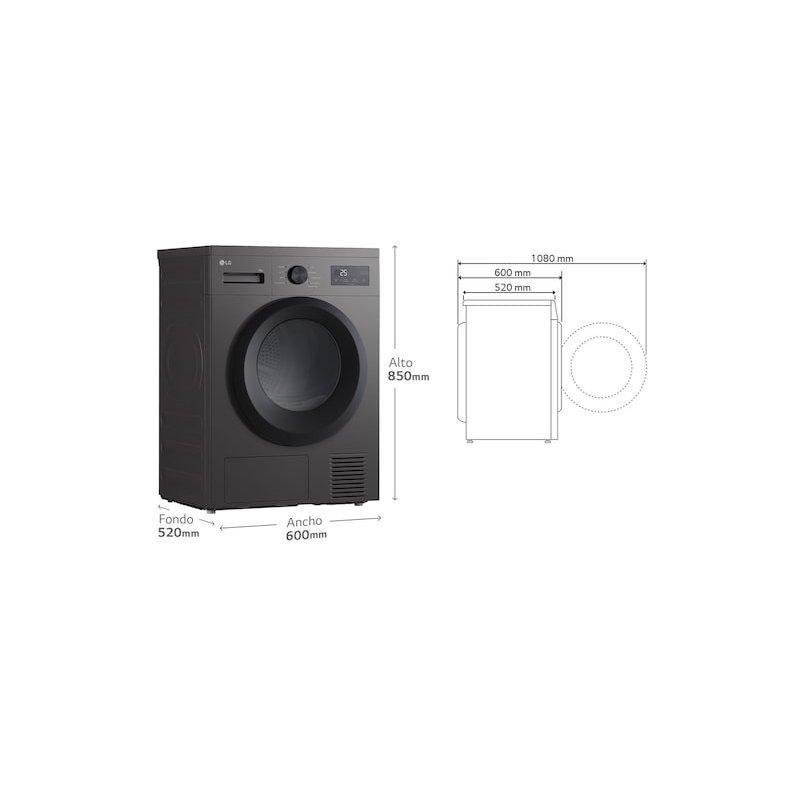 Detalle 2 de LG Secadora 8kg D RHA1008NDK Silver