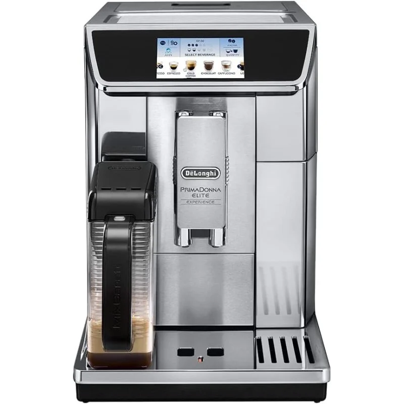 Detalle de De'Longhi PrimaDonna Elite Experience ECAM 650.85.MS: cafetera automática con molinillo y LatteCrema para casa