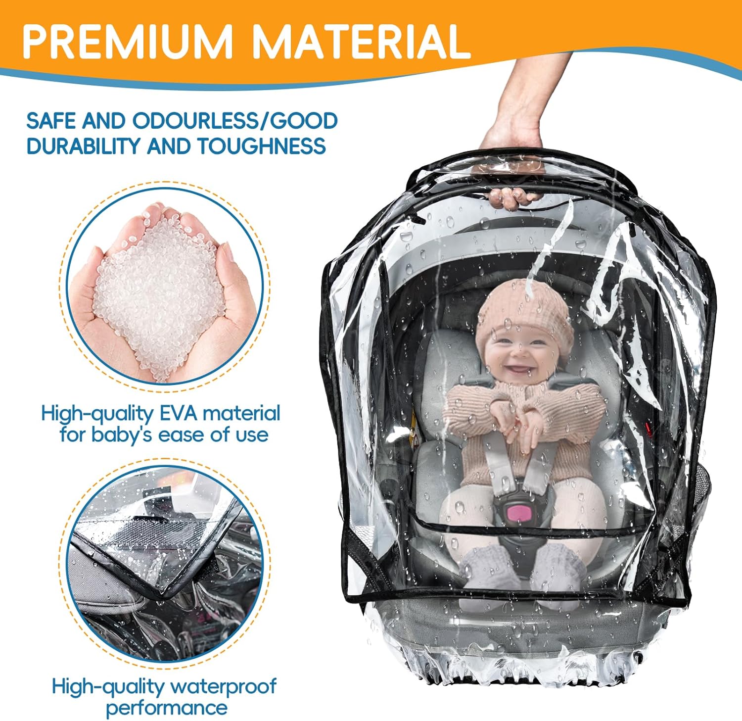Thumbnail 2 de Bemece Universal Car Seat Rain Cover with Window ☔