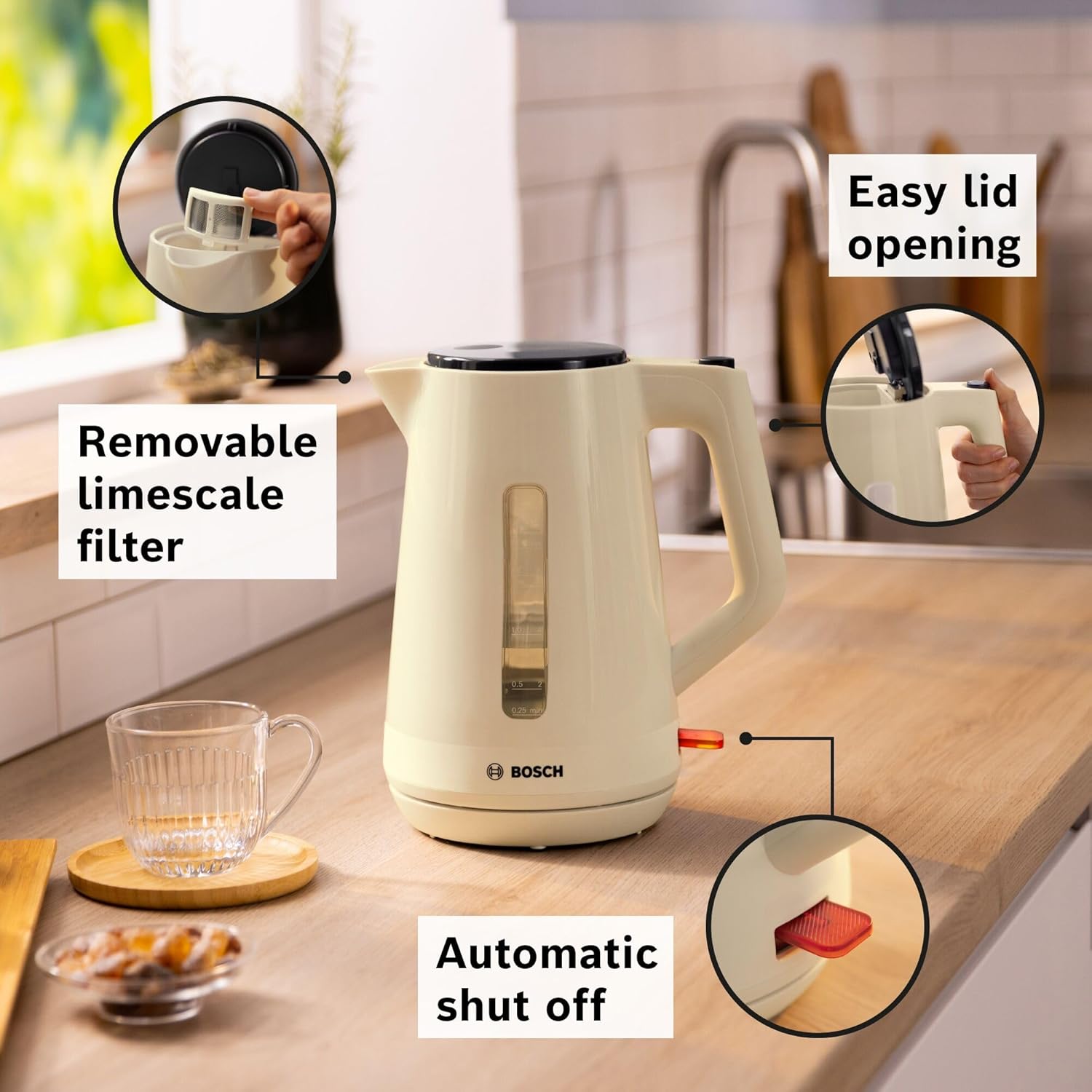 Thumbnail 5 de Bosch MyMoment Delight TWK1M127GB Electric Kettle review: aPragmatic cream 1.7L model for everyday tea